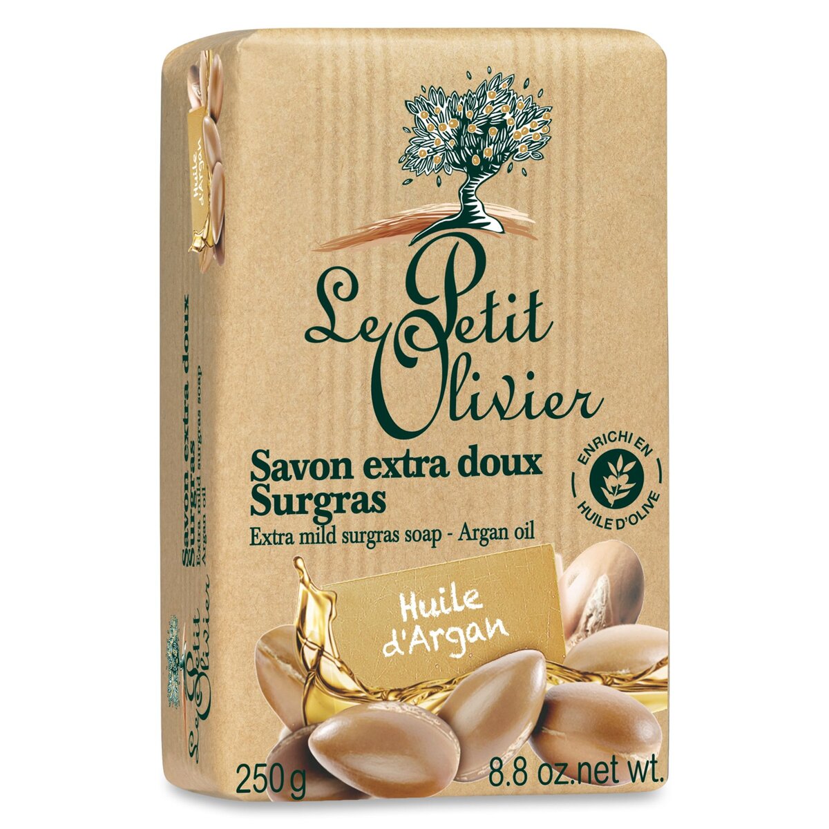 LE PETIT OLIVIER Le Petit Olivier savon extra doux surgras huile d'argan 250g