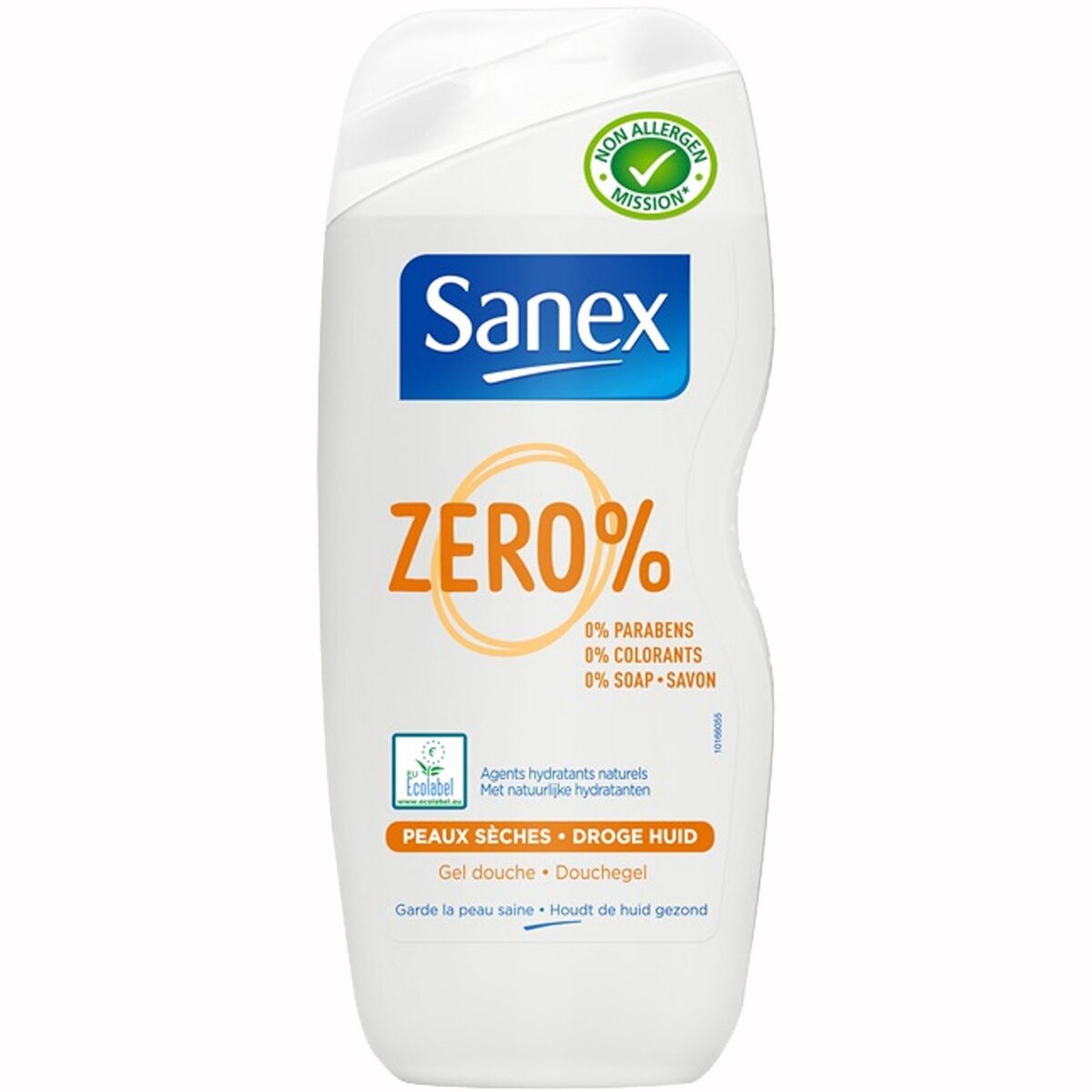 SANEX Zéro% gel douche écolabel peaux sèches 250ml