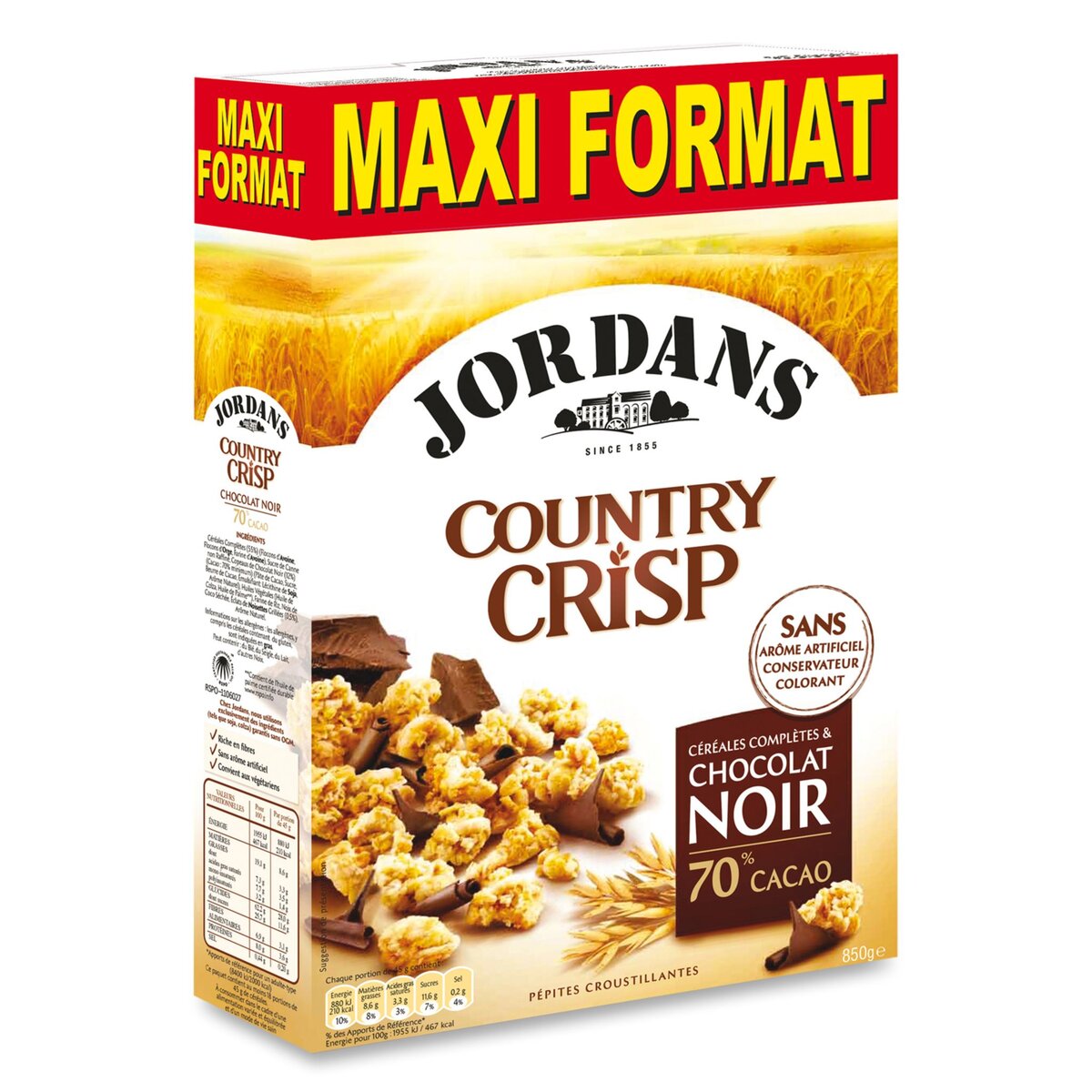 JORDAN'S Jordans country crisp chocolat noir 850g pas cher Auchan.fr