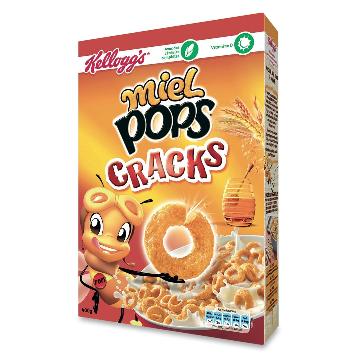 MIEL POP'S Kellogg's miel pop's cracks 400g
