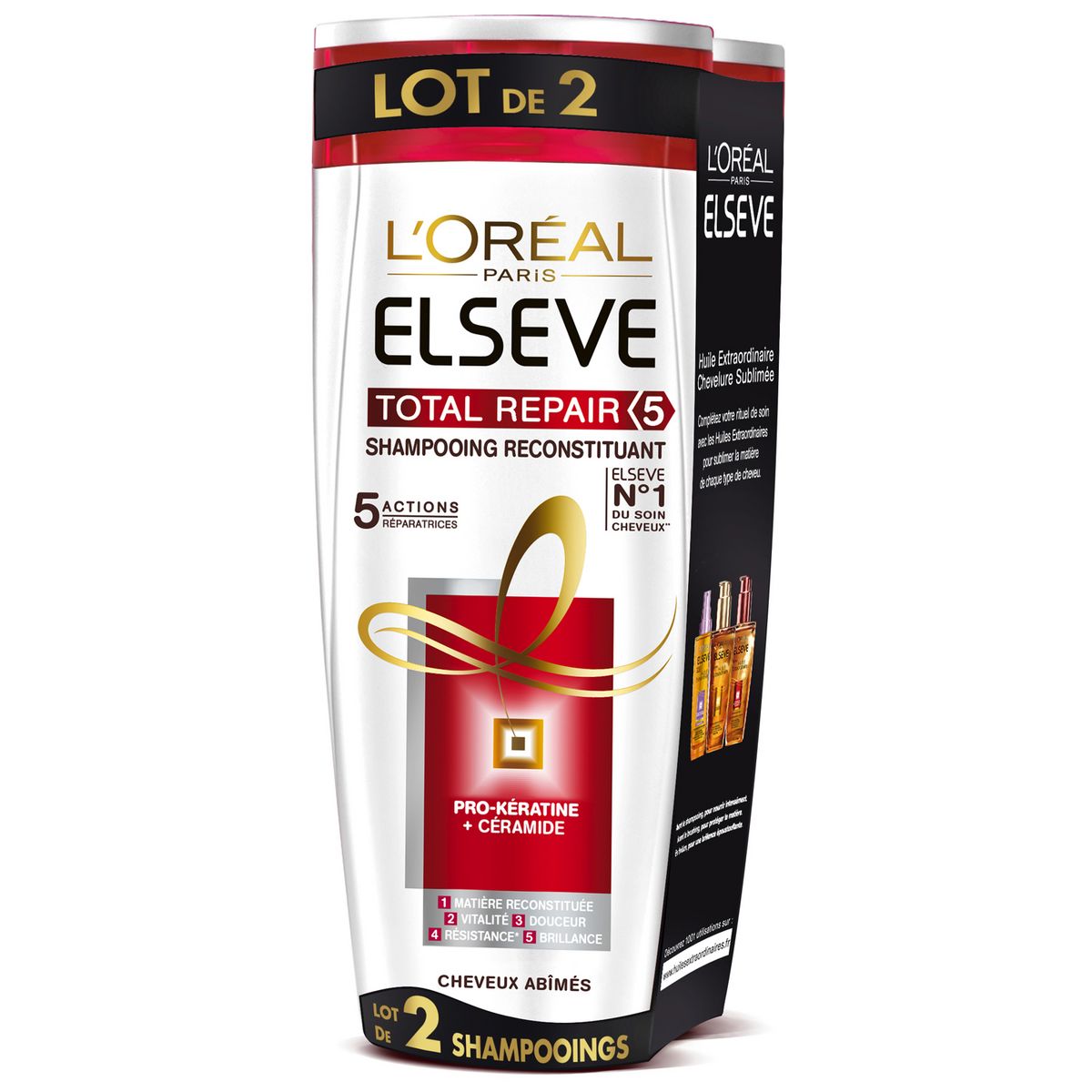 L'OREAL ELSEVE L'Oréal Elsève shampooing total repair 5 regular 2x250ml