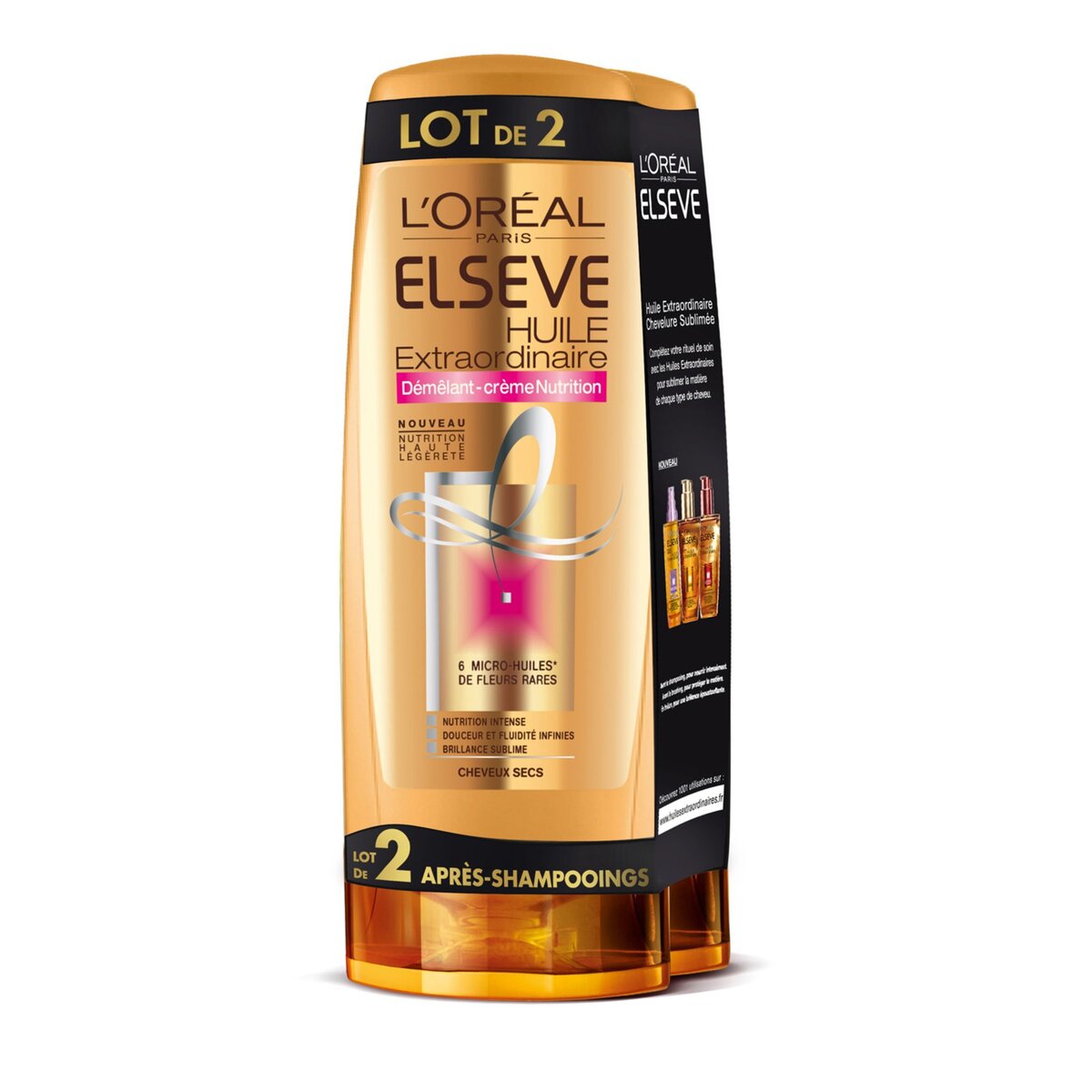 L'OREAL ELSEVE L'Oréal Elsève huile extraordinaire après-shampoing 2x250ml