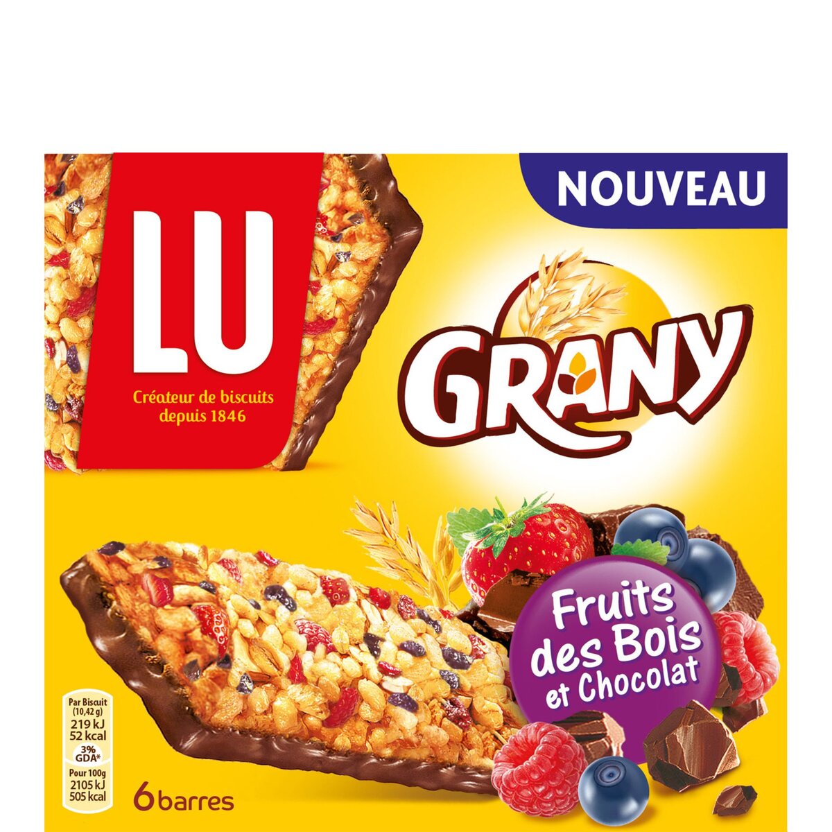 GRANY Grany fruits des bois et chocolat 114g