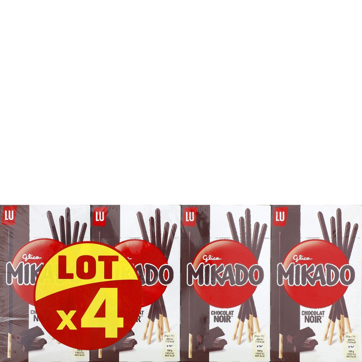 MIKADO Mikado chocolat noir 4x90g Lot de 4 4x90g