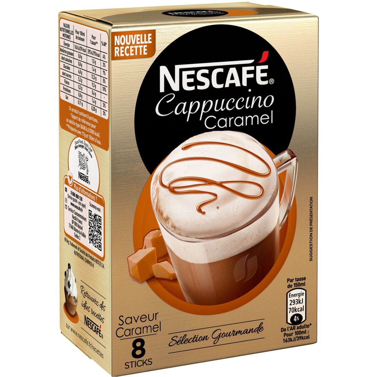 NESCAFE Nescafé cappuccino caramel stick 136g