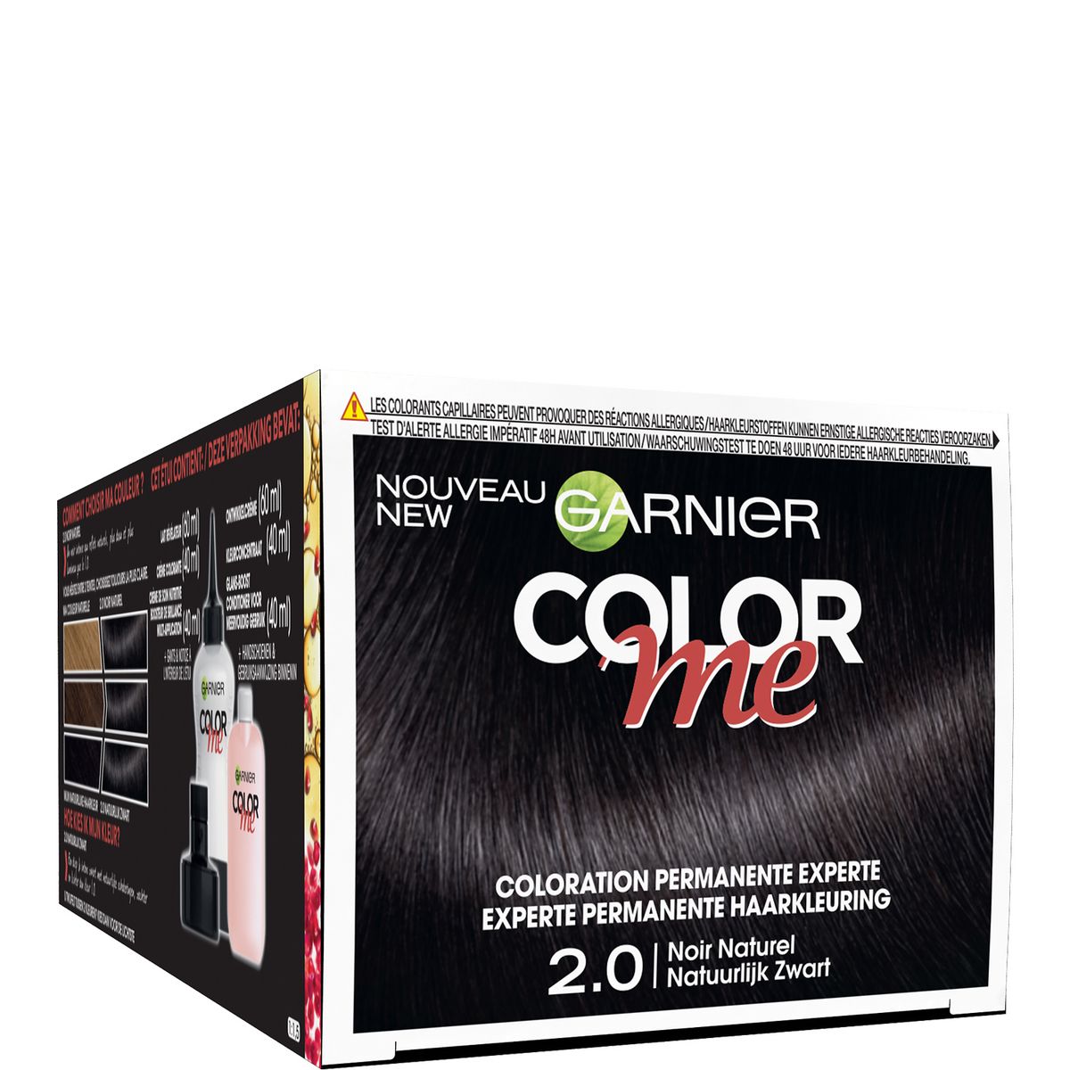 GARNIER Color Me coloration permanente 2.0 noir naturel 3 produits 1 kit