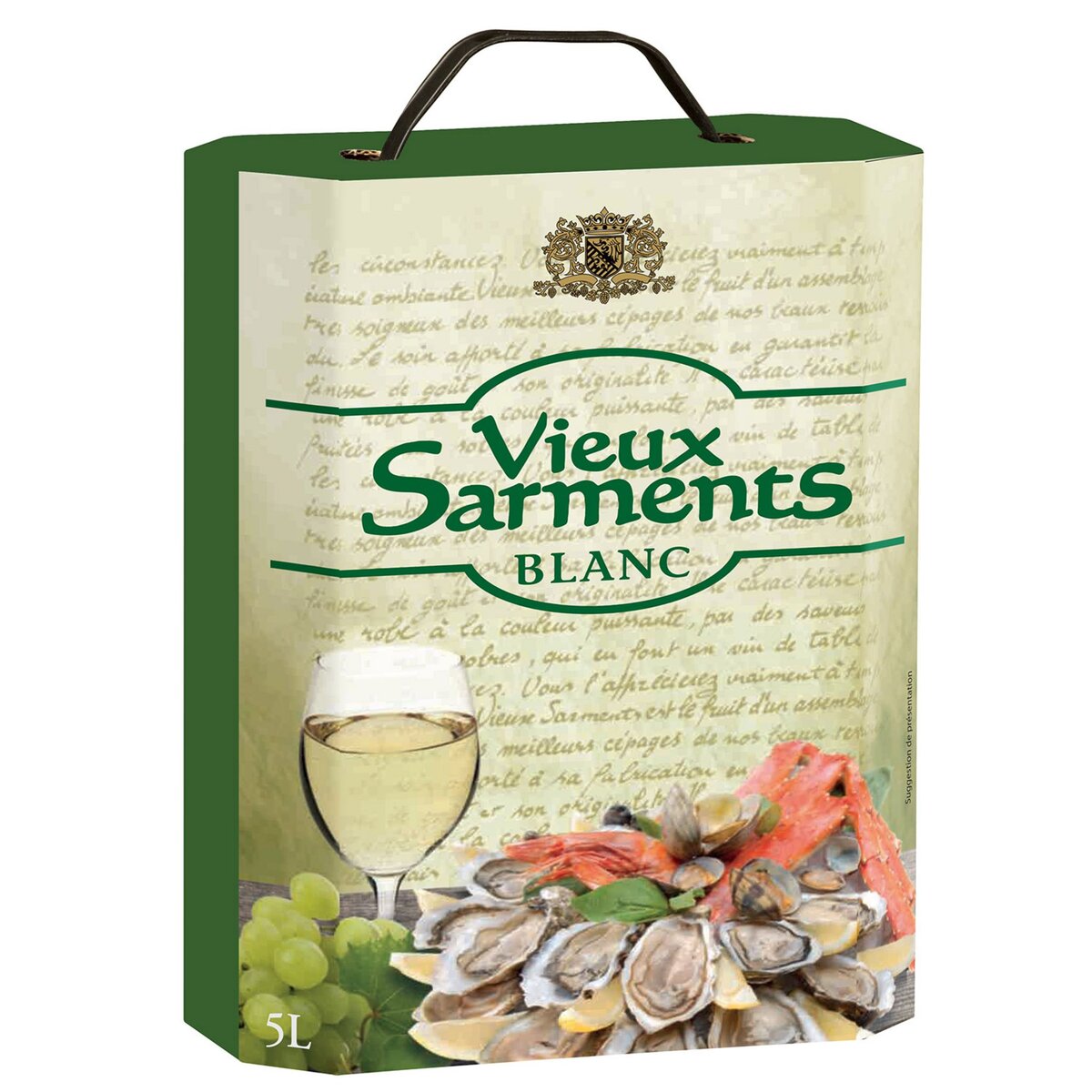 VIEUX SARMENTS Vin de l'Union Européenne Vieux Sarments blanc Bib Grand format 5L