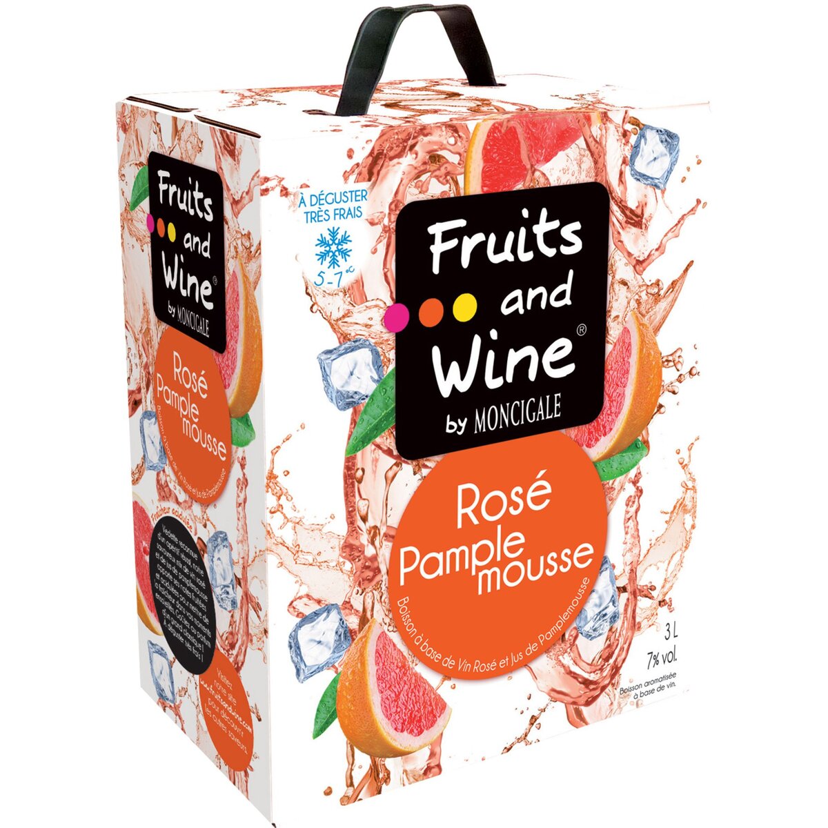 FRUITS AND WINE Fruits and Wine Boisson à base de vin et d'arômes pamplemousse rosé 75cl 75cl