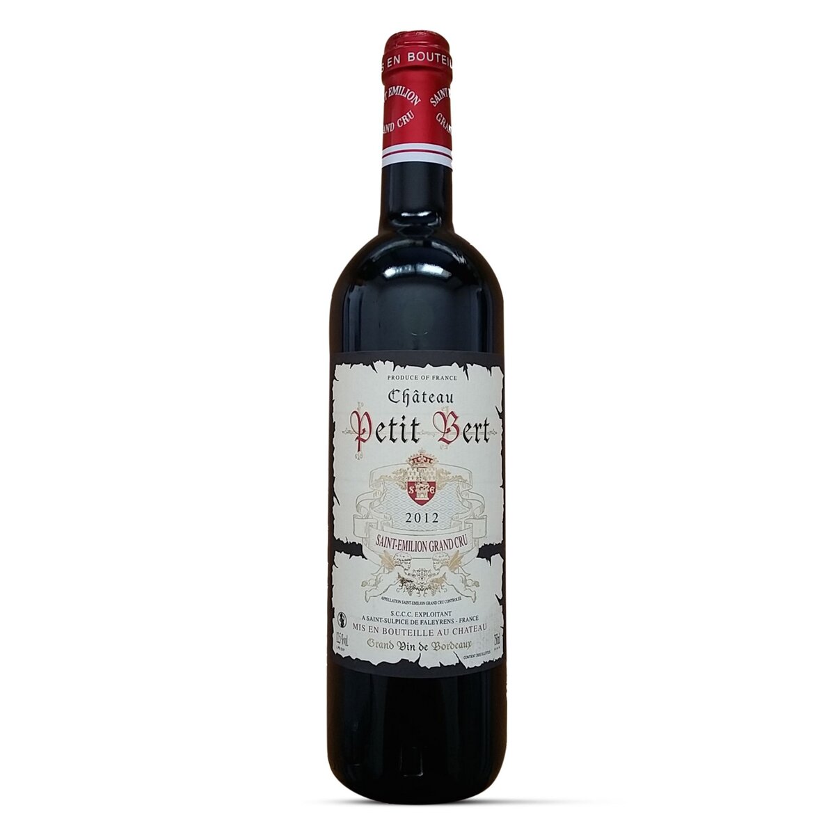 Vin rouge AOP Saint-Emilion grand cru Château Petit Bert 75cl