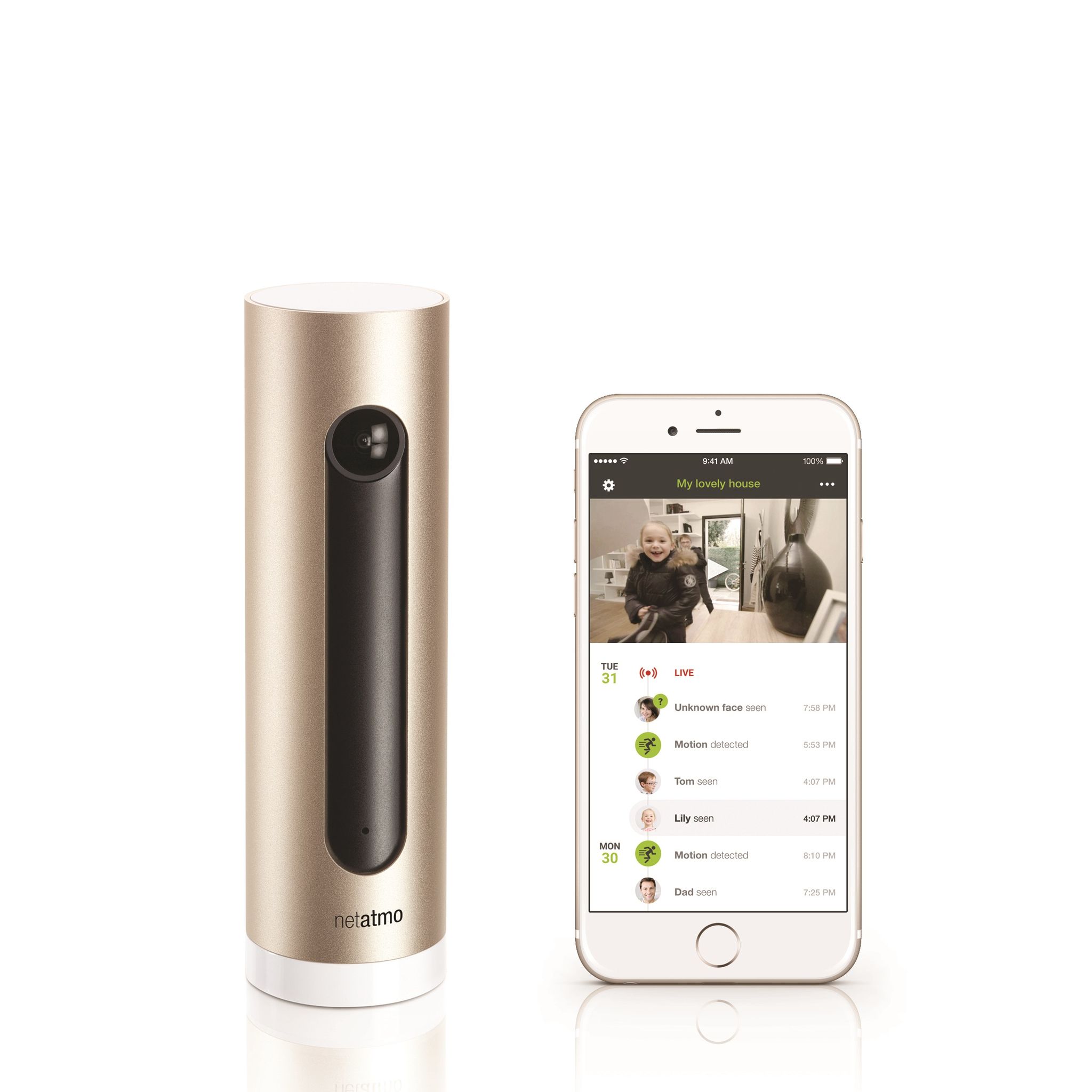 Voir la diapositive 2 : NETATMO Caméra IP - Welcome - WiFi - Android/iOS