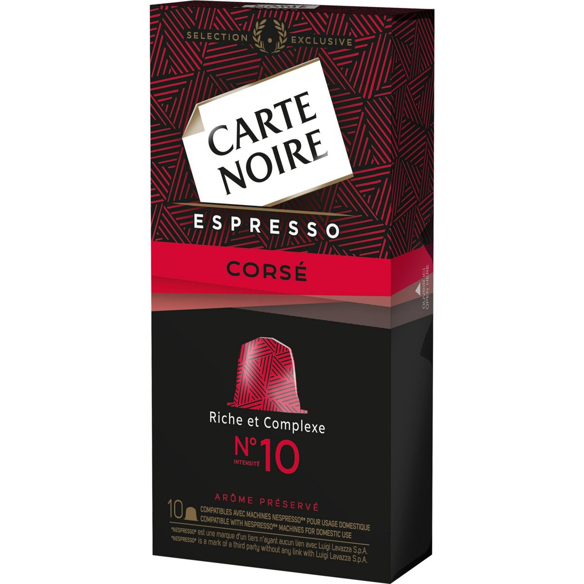 CARTE NOIRE Café espresso corsé n°10 en capsule compatible Nespresso 10 capsules 53g