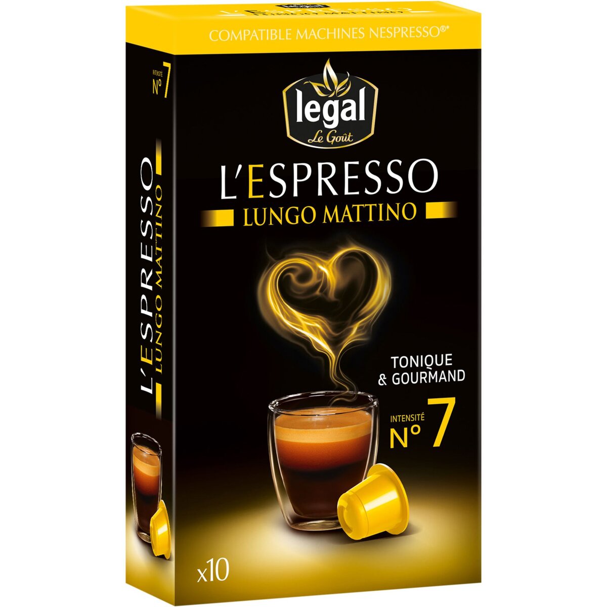 LEGAL Legal l'espresso lungo mattino nespresso capsule x10 -50g