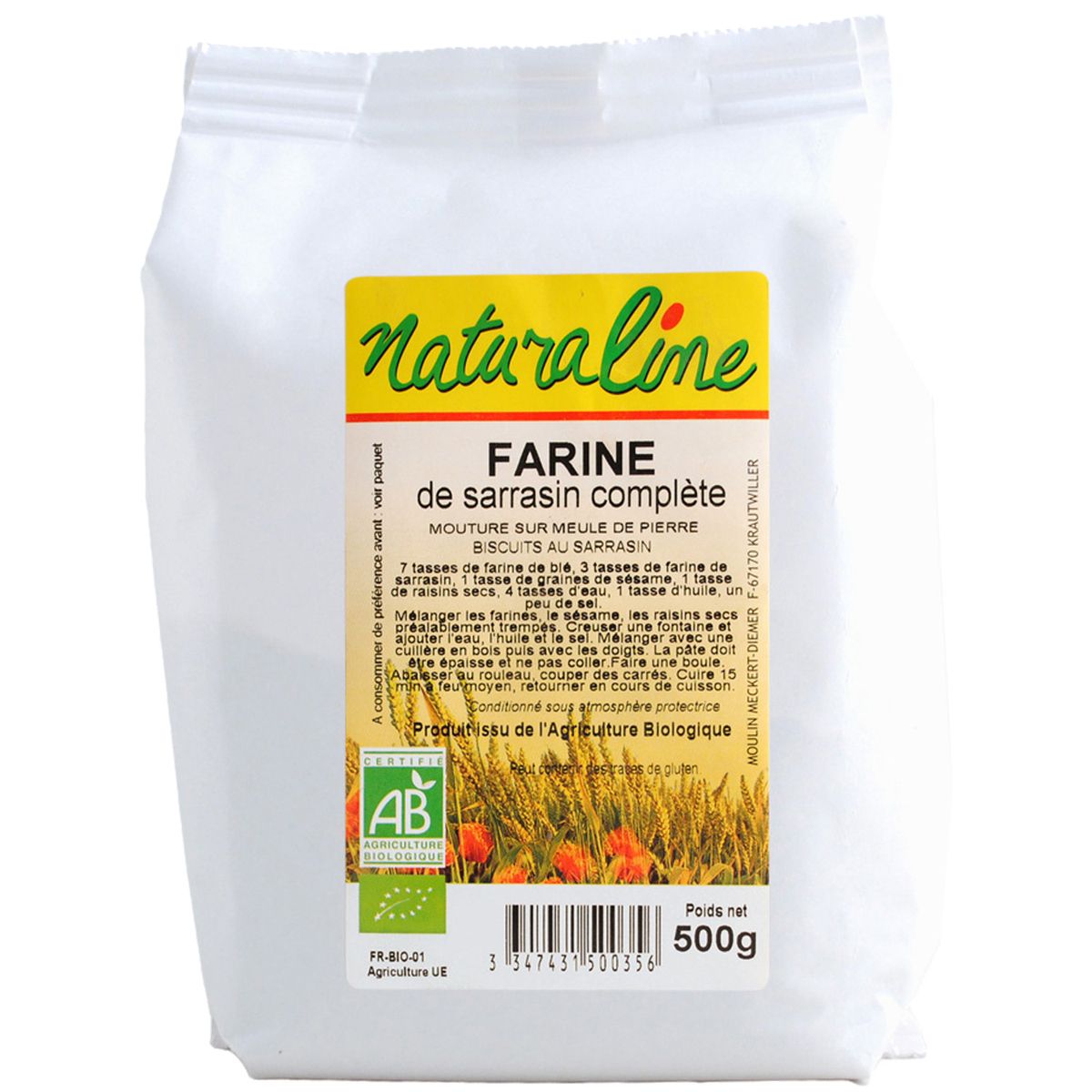 NATURALINE Farine de sarrasin complète bio 500g