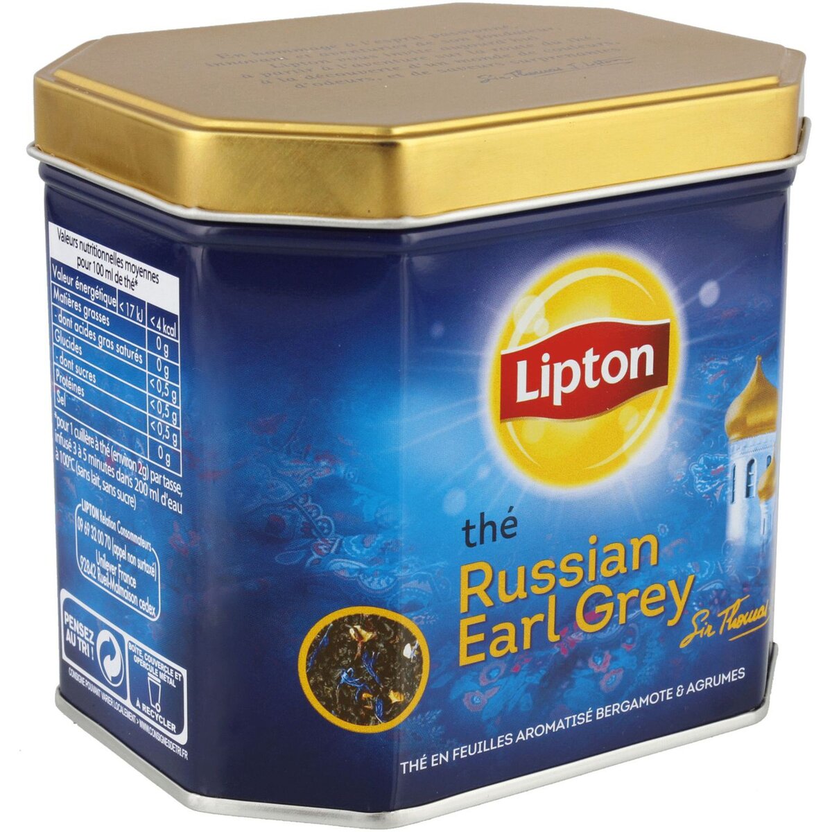 LIPTON Lipton thé noir russian earl grey coffret 200g pas cher