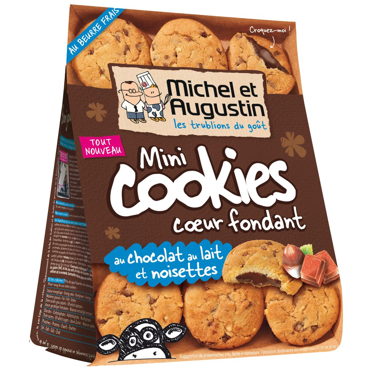 MICHEL ET AUGUSTIN Michel et Augustin cookies coeur fondant lait noisette 150g