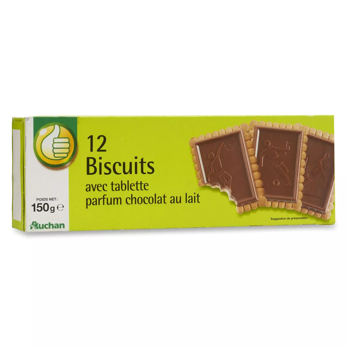 POUCE Pouce biscuit tablette parfum chocolat au lait 150g