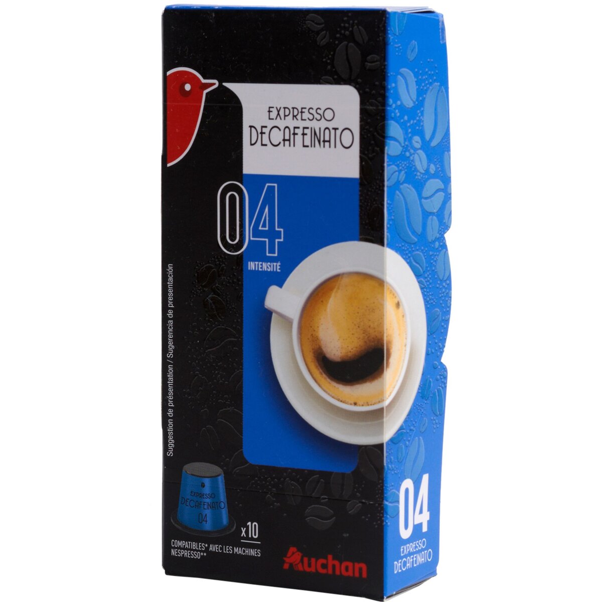 AUCHAN Auchan café expresso decafeinato capsule x10 -52g