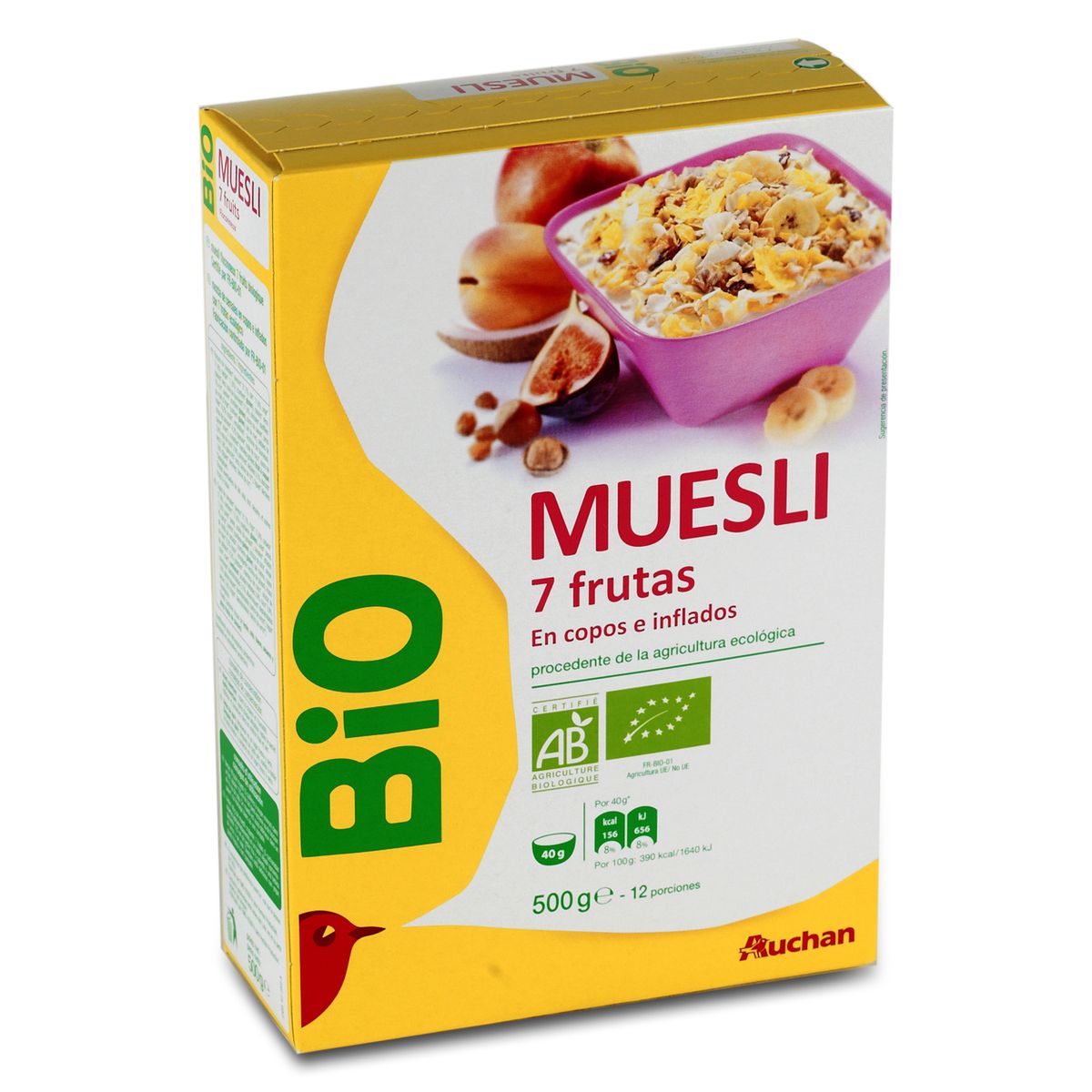 AUCHAN BIO Muesli aux 7 fruits 500g