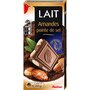 AUCHAN Auchan chocolat au lait gourmand amandes pointe de sel 200g
