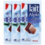 AUCHAN Tablettes de chocolat au lait alpin 3 pièces 3x100g