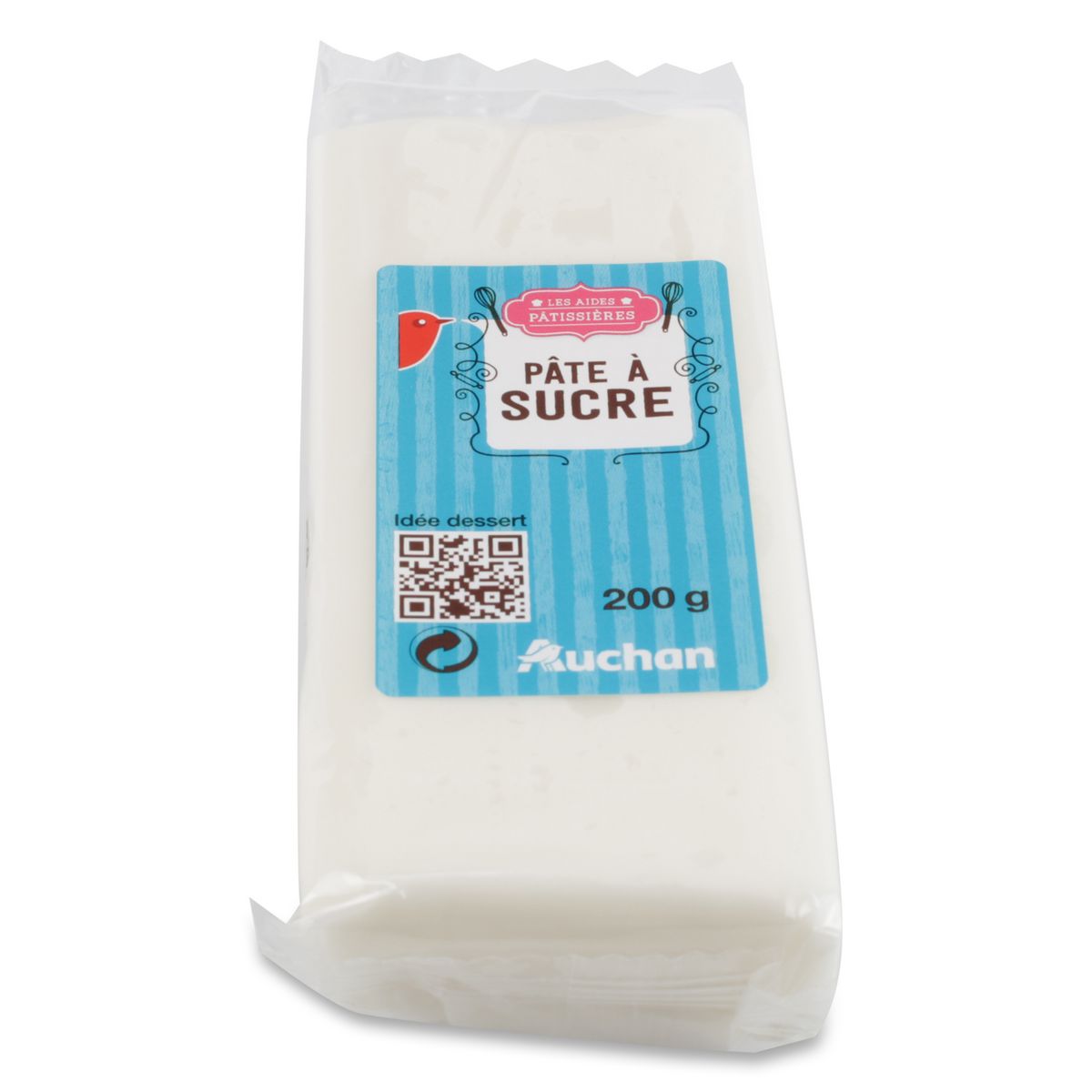 AUCHAN Pâte à sucre blanche 200g