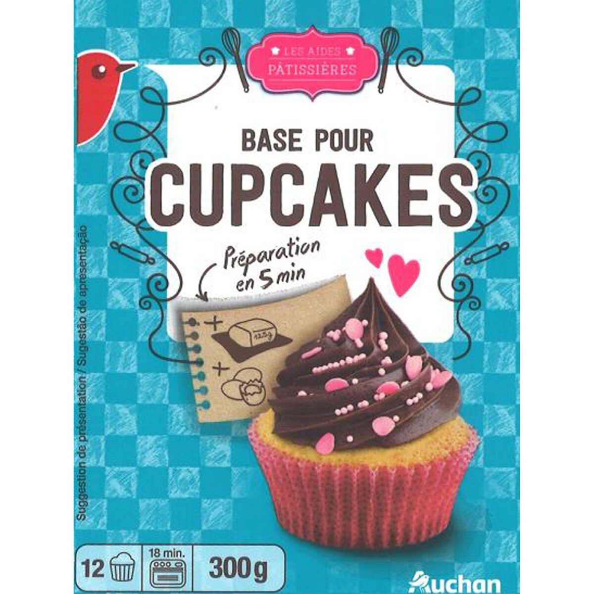 AUCHAN Cupcakes 12 pièces 300g