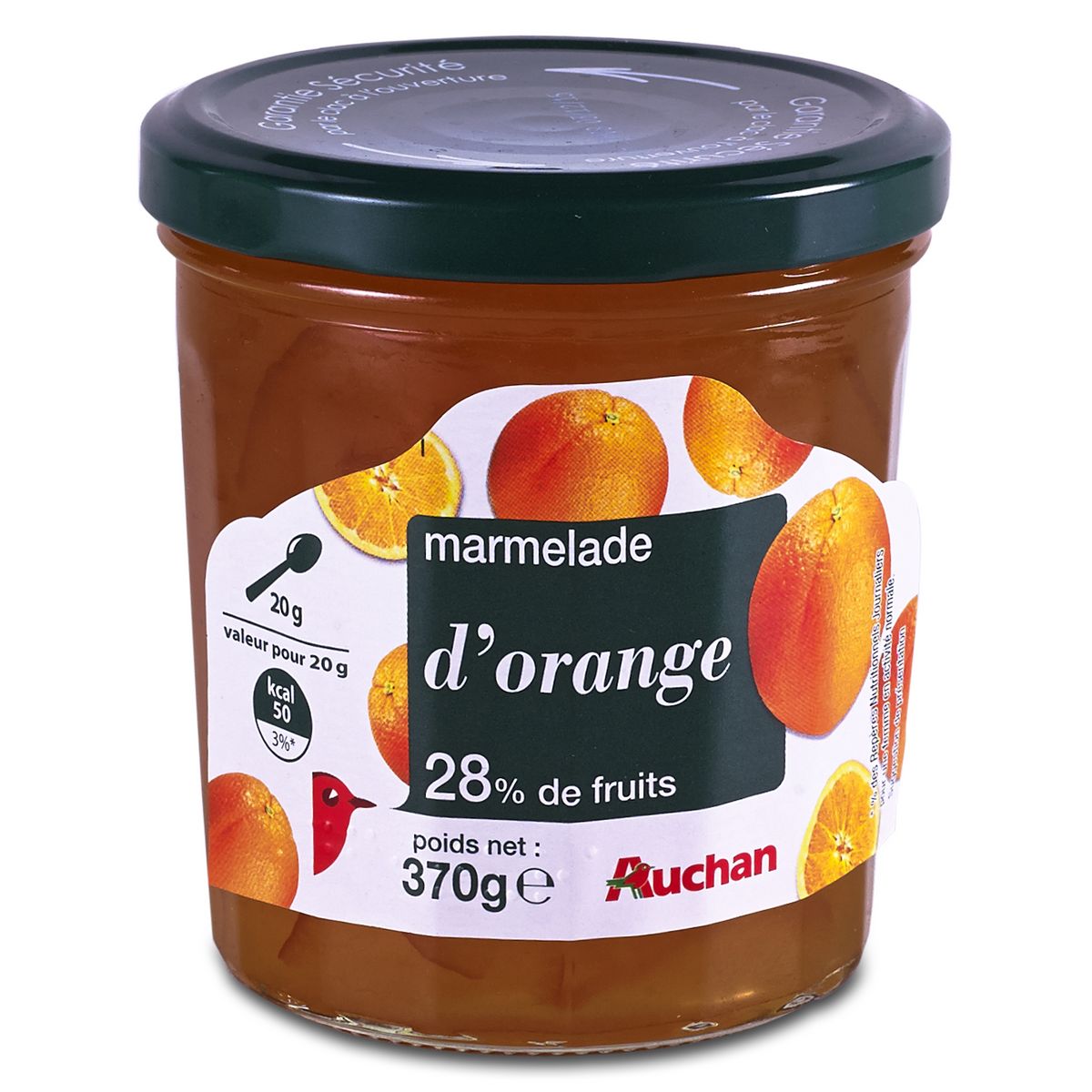 AUCHAN Marmelade d'orange 370g