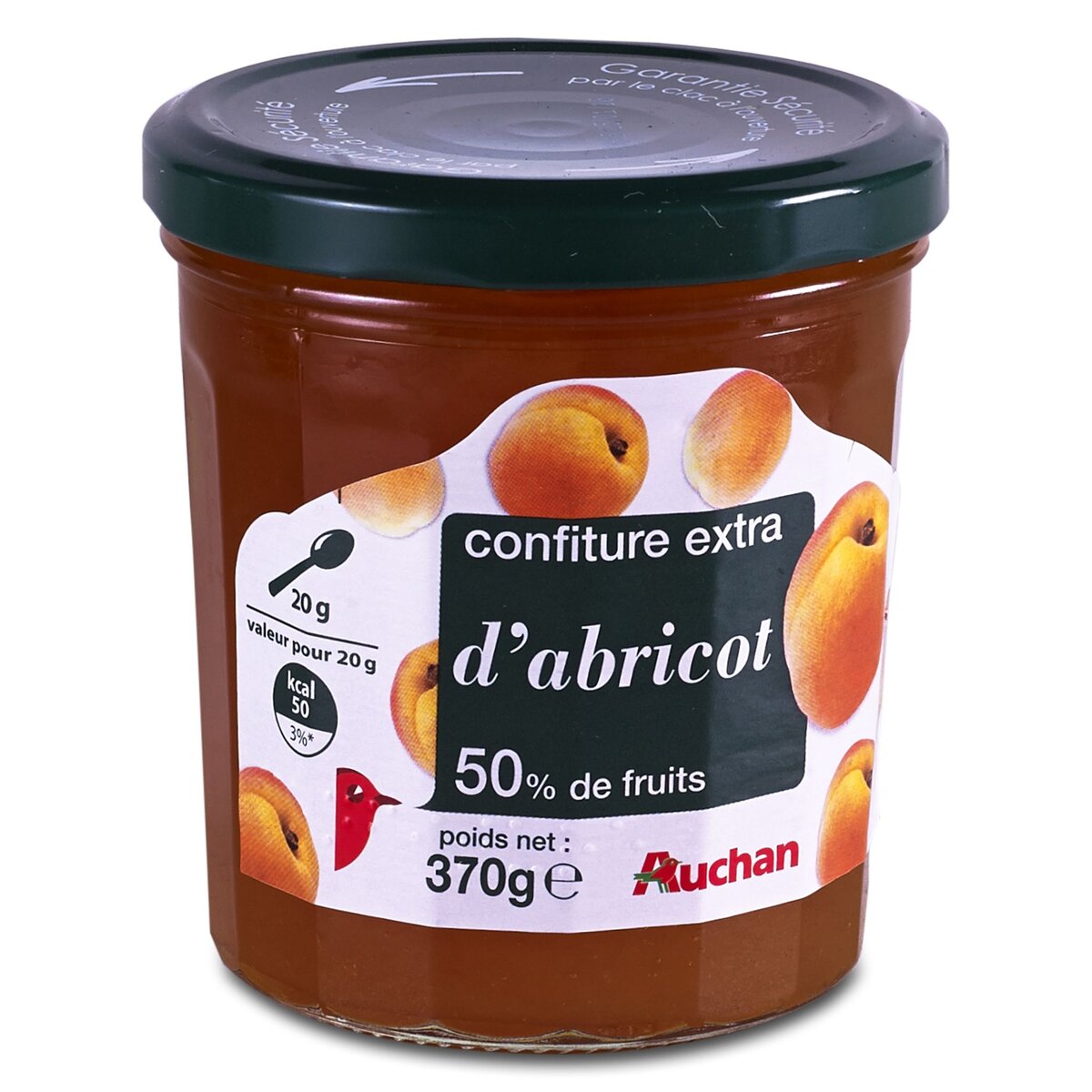 AUCHAN Auchan confiture d'abricot 370g