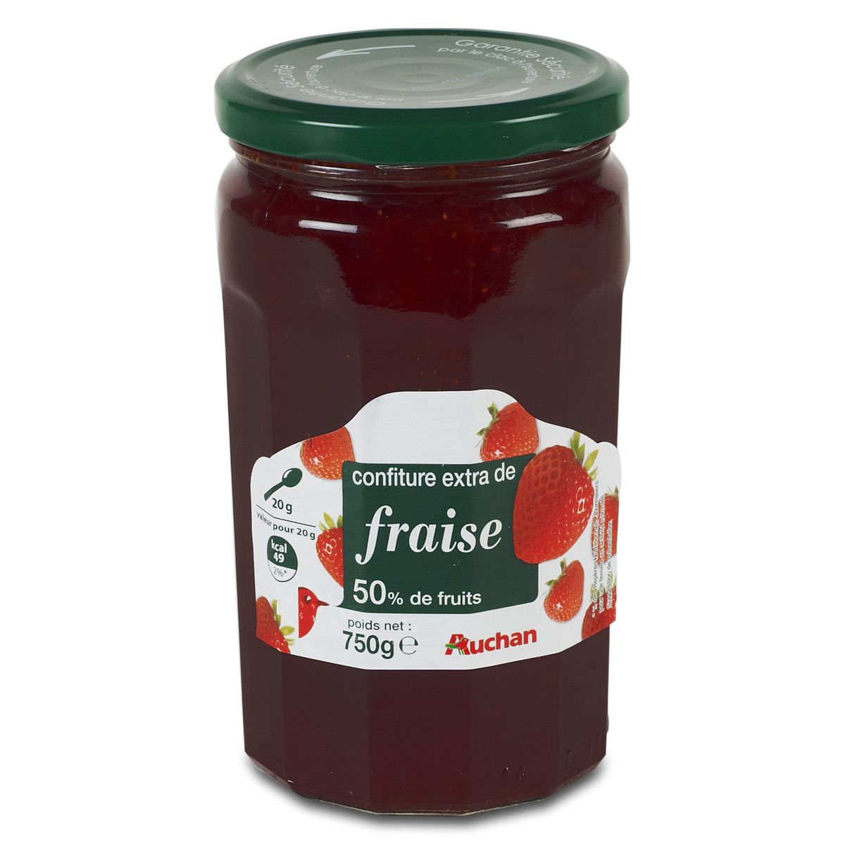 AUCHAN Auchan confiture de fraises 750g