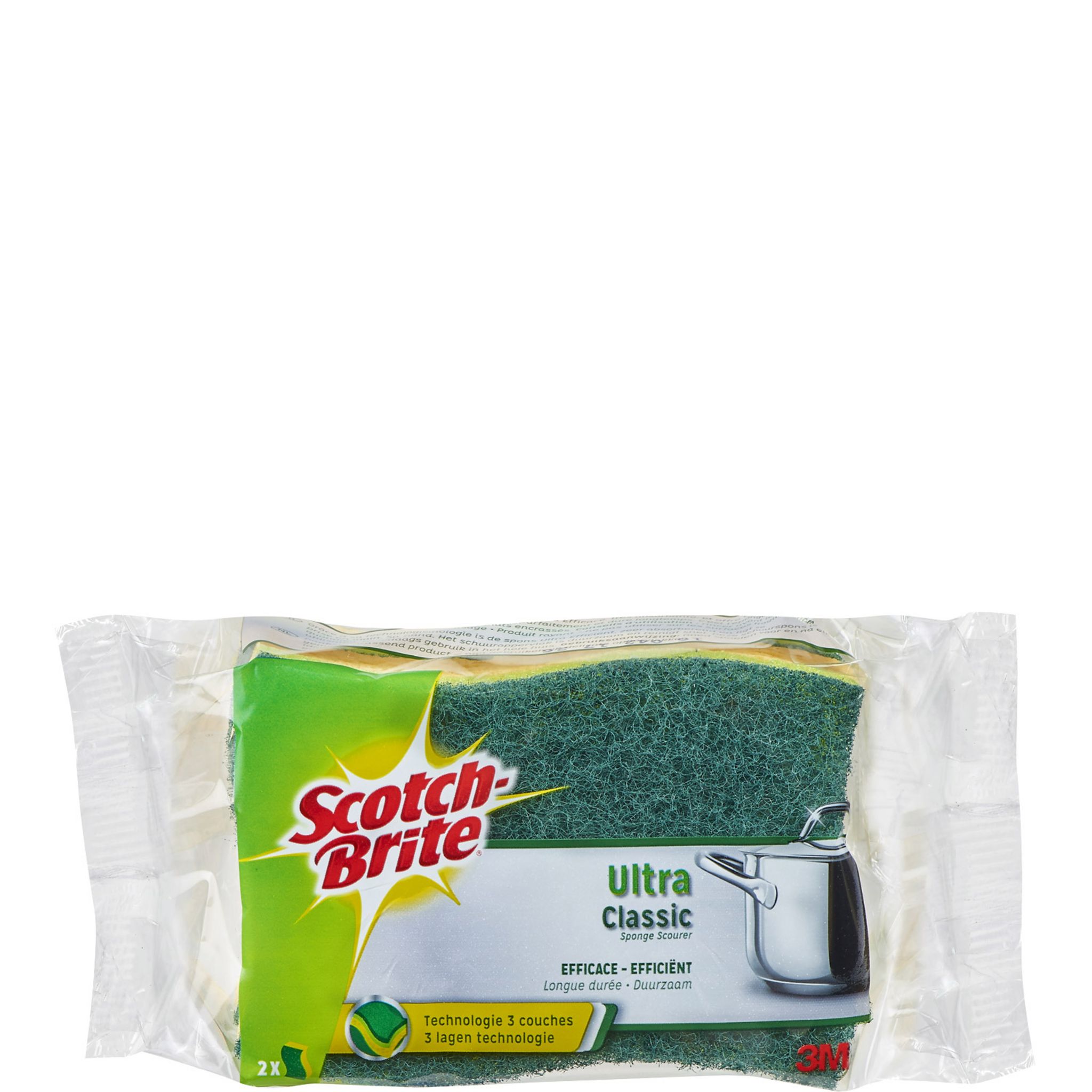 SCOTCH BRITE Eponges ultra efficace classiques 2 éponges
