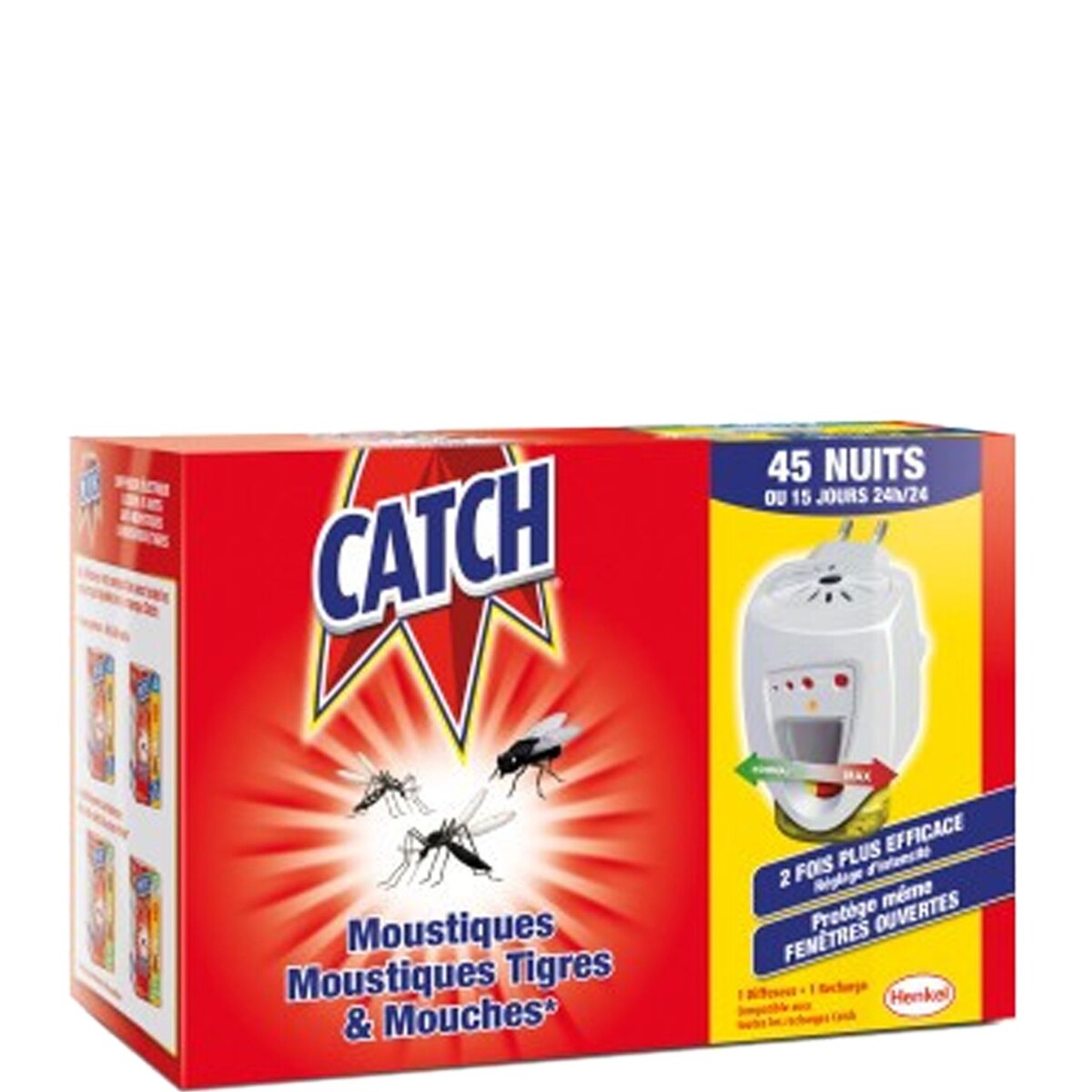 CATCH Diffuseur électrique anti-moustiques moustiques-tigres & mouches  efficace 45 nuits 1 diffuseur pas cher 