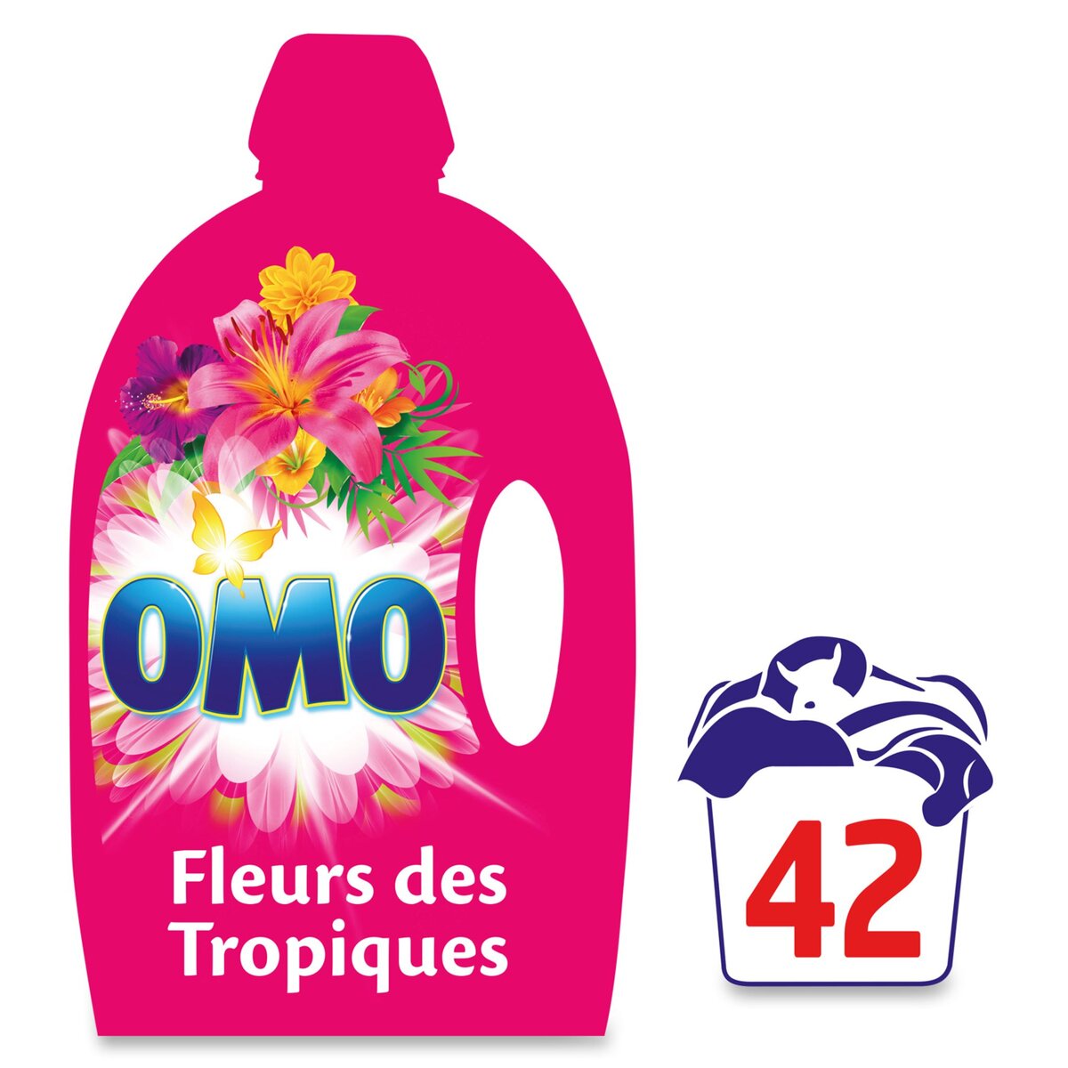 OMO Omo lessive semi concentrée tropique magnolia lavage x42 -3l