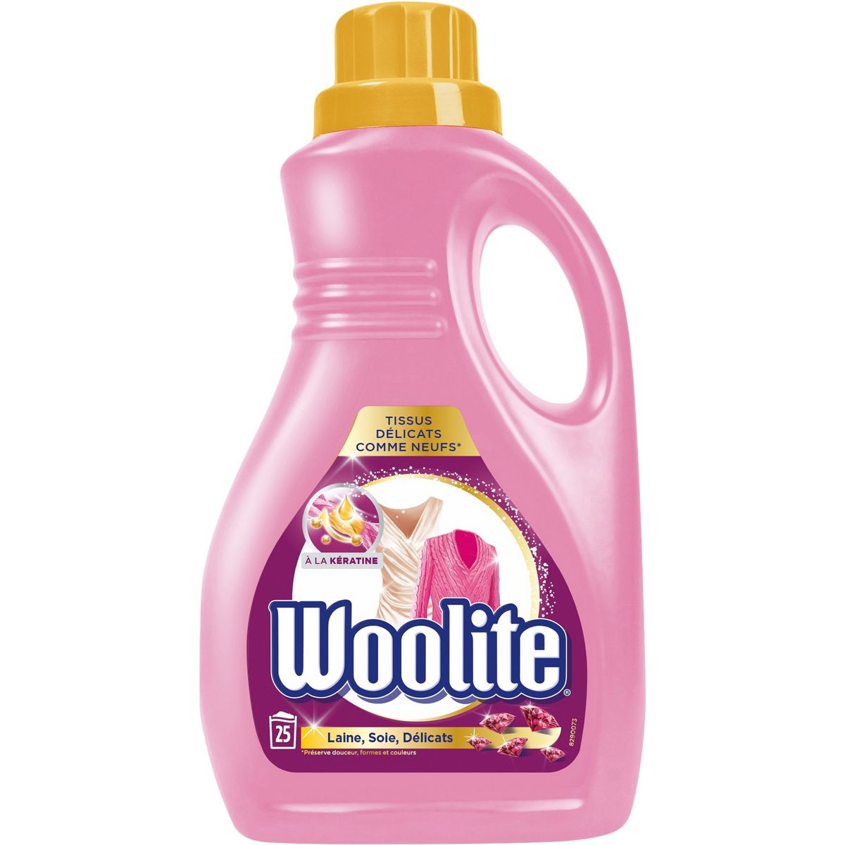 WOOLITE Lessive liquide à la kératine laine soie et délicats 25 lavages 1,5l