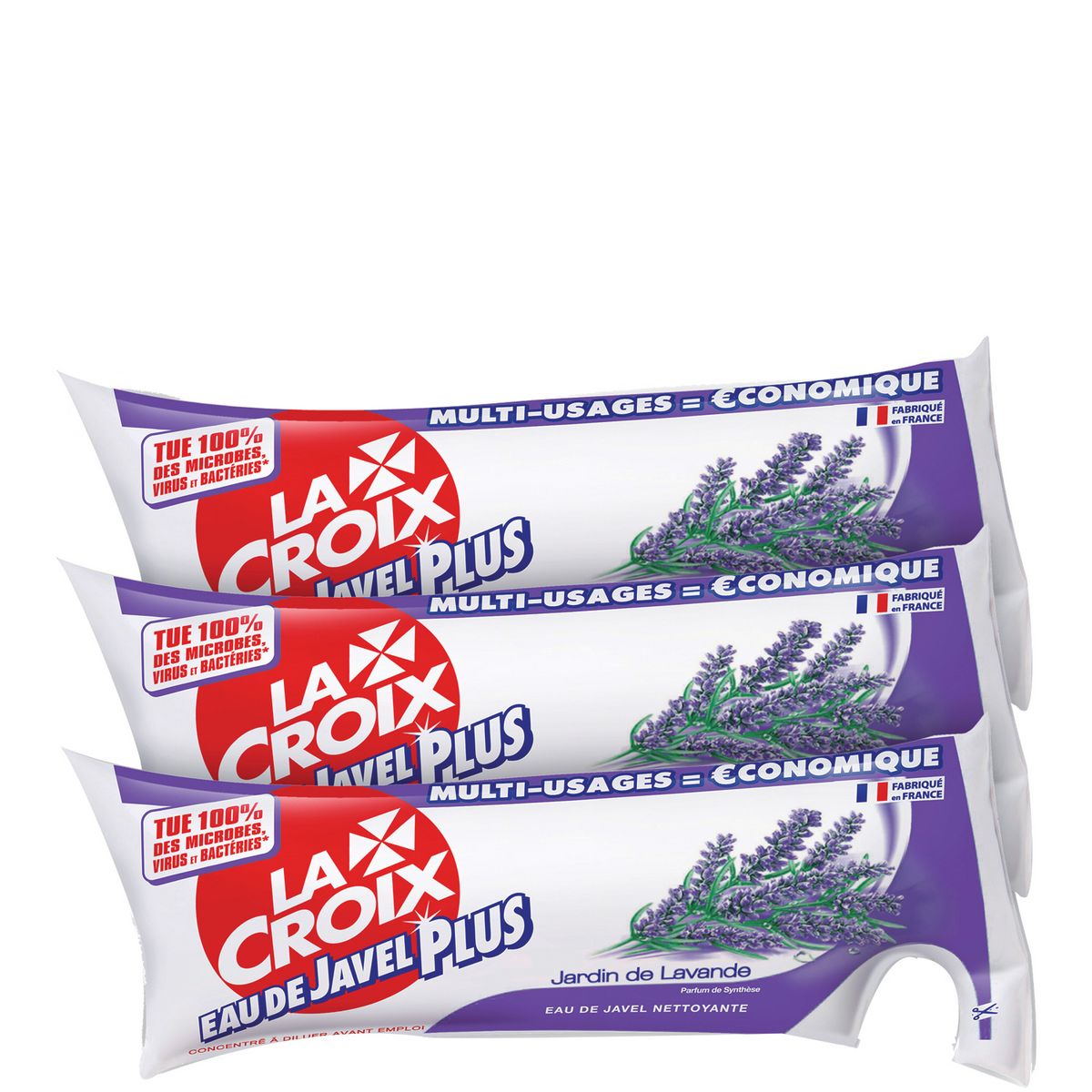 LA CROIX Berlingots recharge eau de javel désinfectante lavande 3x250ml