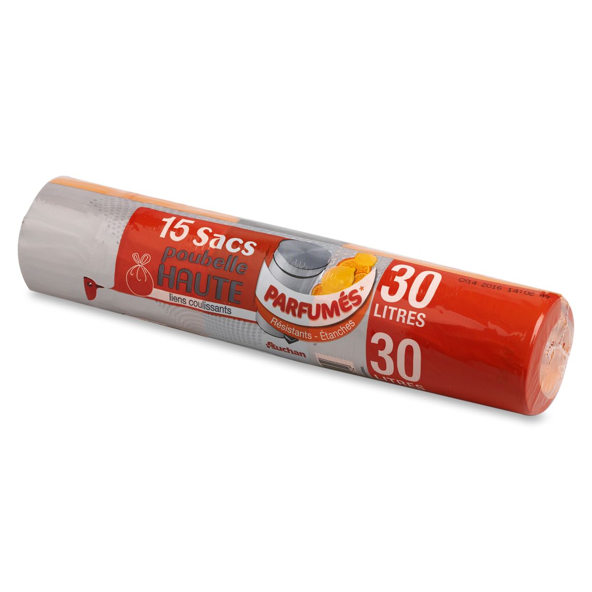 AUCHAN Auchan sacs poubelle haute liens coulissants parfumés 30lx15