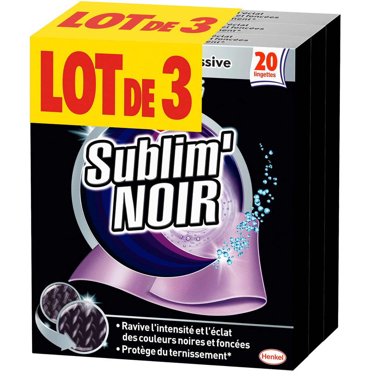 EAU ECARLATE Sublim' Noir lingettes éclat des noirs et foncés anti ternissement 60 lingettes