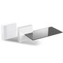 MELICONI Ghost Cube Shelf Système de gestion des câbles - Comprenant 1 cube et 1 étagère - Poids maximal supporté 3 Kg - Blanc