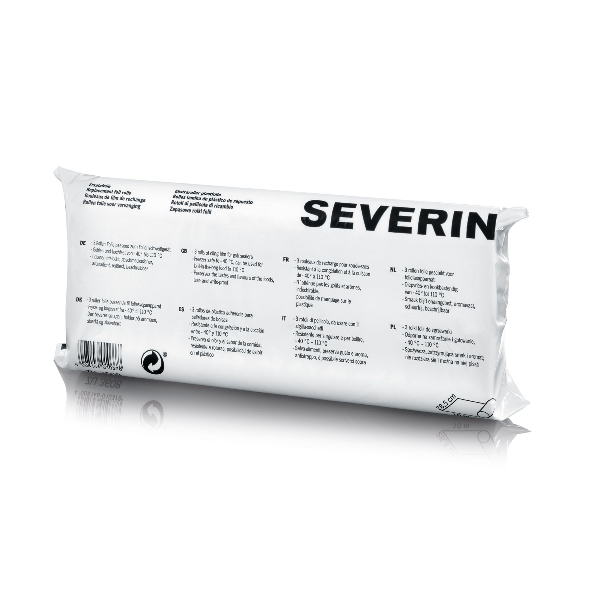 Voir la diapositive 2 : SEVERIN Lot de 3 bobines ZU 3608 pour soude-sacs - Blanc