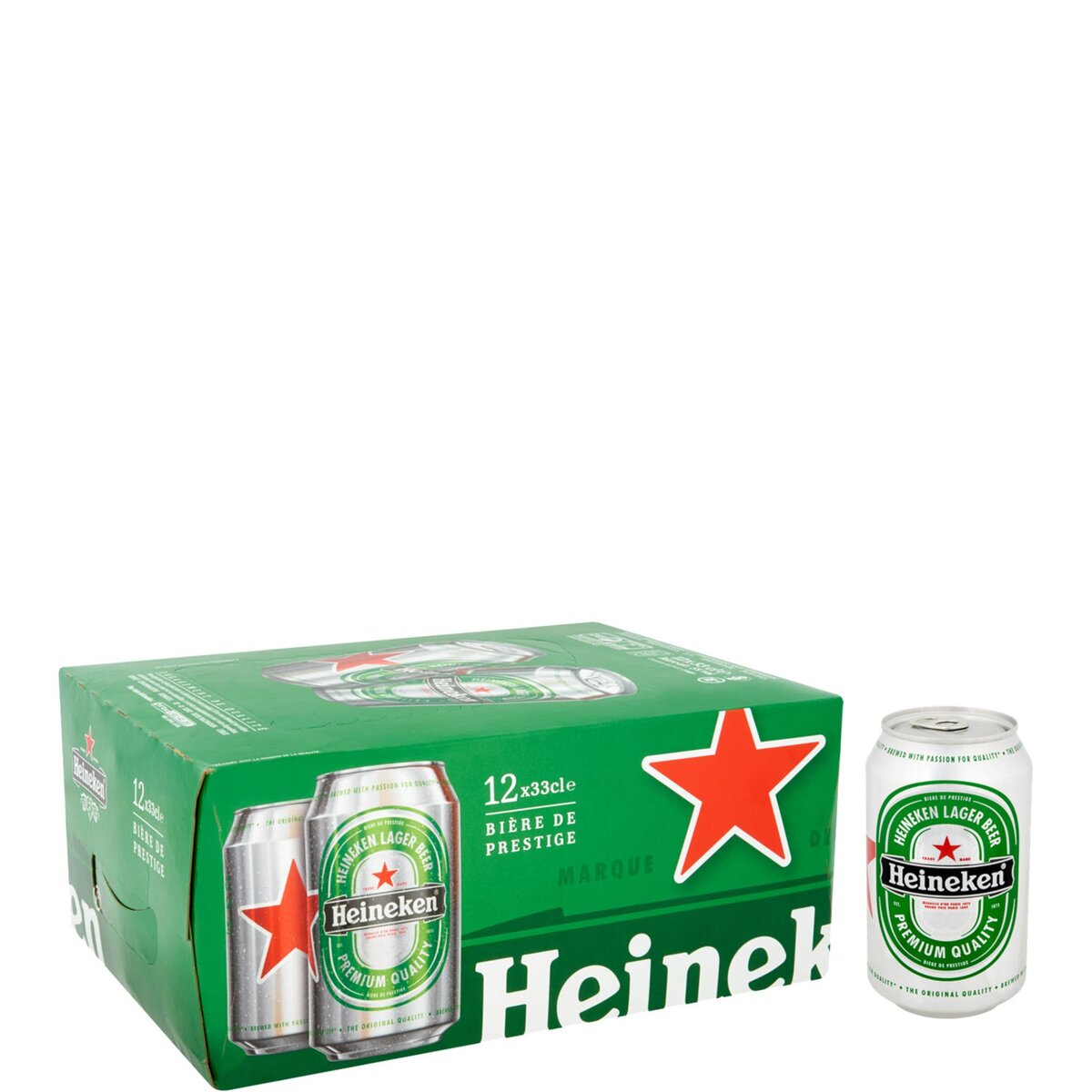 HEINEKEN Heineken bière blonde 5° boîte 12x33cl
