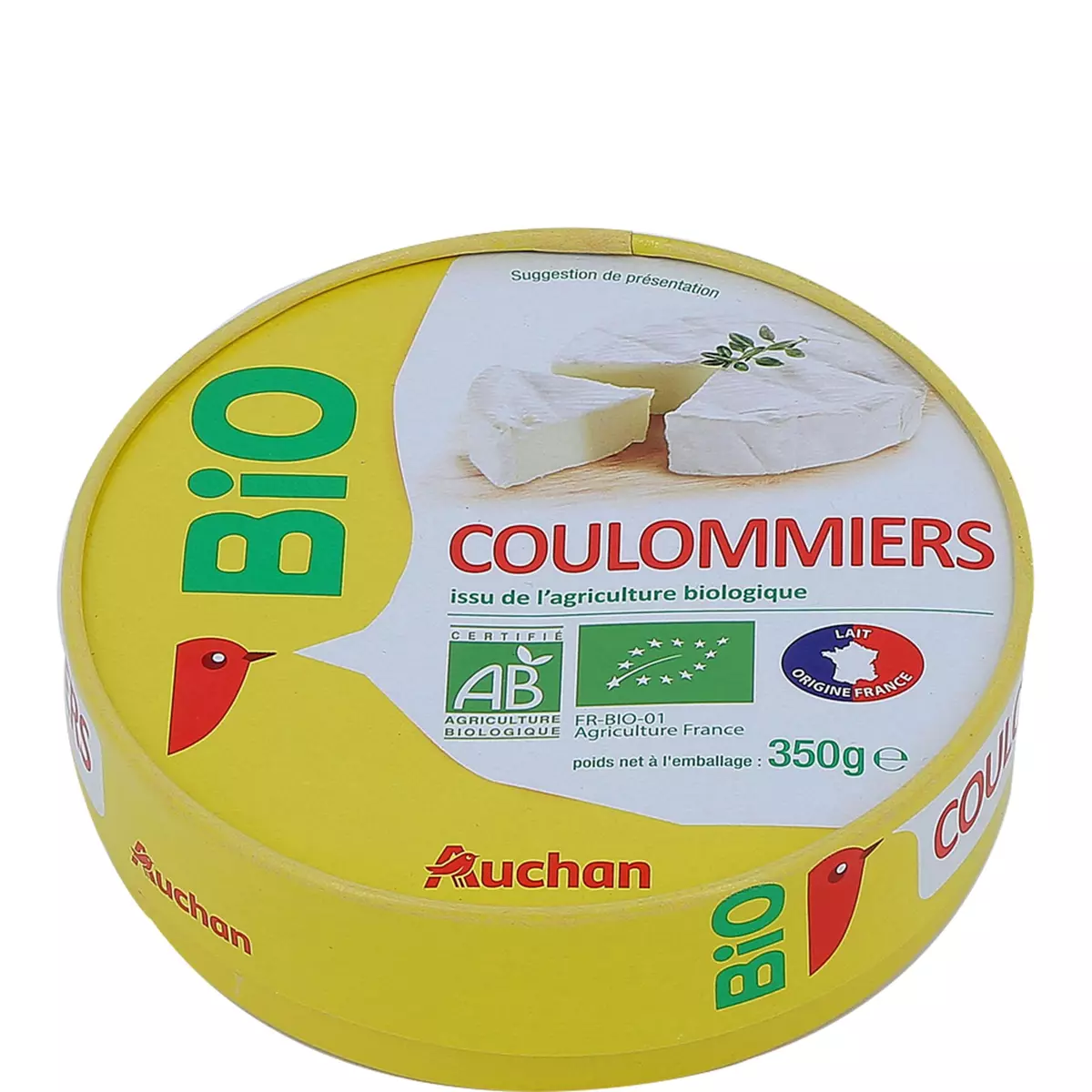 AUCHAN BIO Auchan coulommiers bio 350g