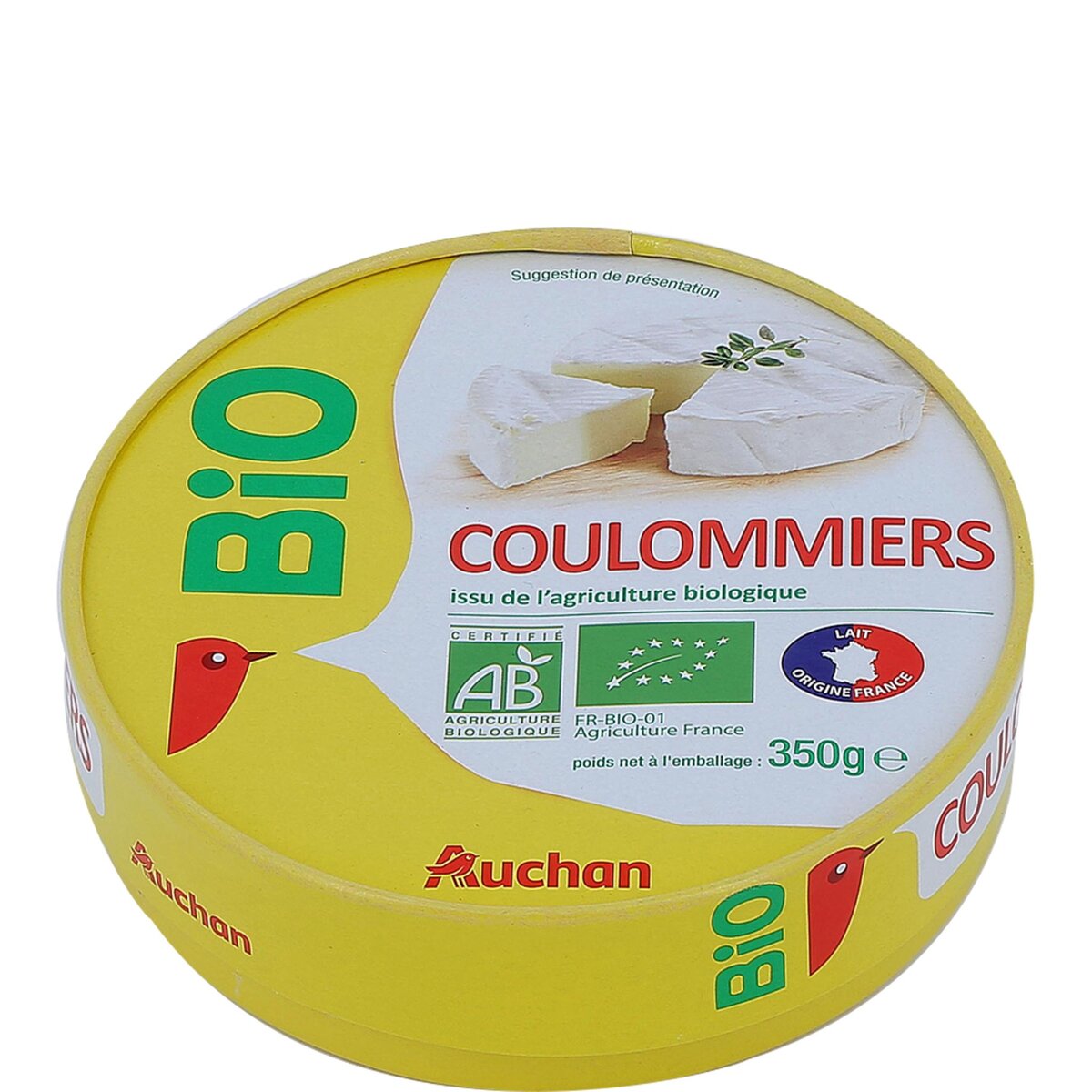 AUCHAN BIO Auchan coulommiers bio 350g