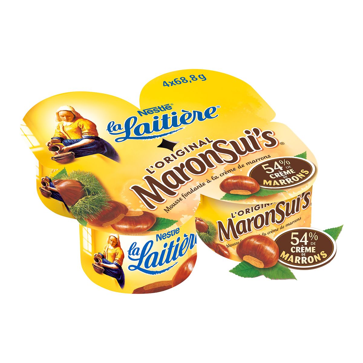 LA LAITIERE La Laitière mousse crème de marrons Maronsui's 4x68,8g