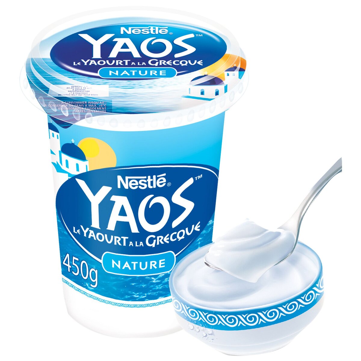 NESTLE Nestlé Yaos yaourt à la grecque nature 450g