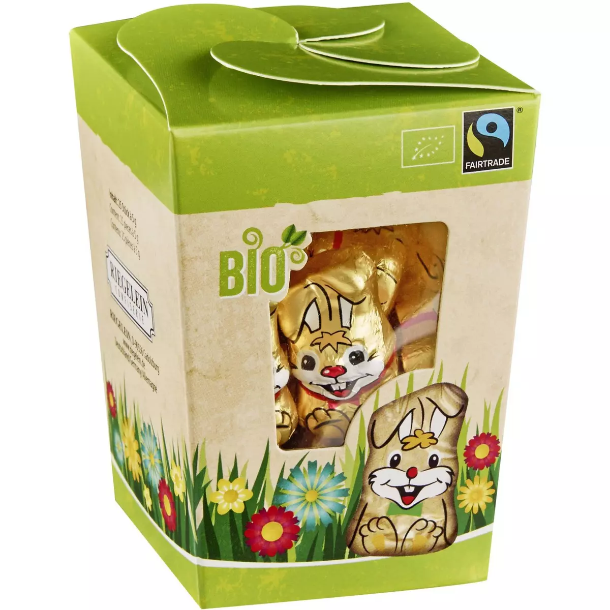 RIEGELEIN Riegelein mini box lapins chocolat au lait bio 125g