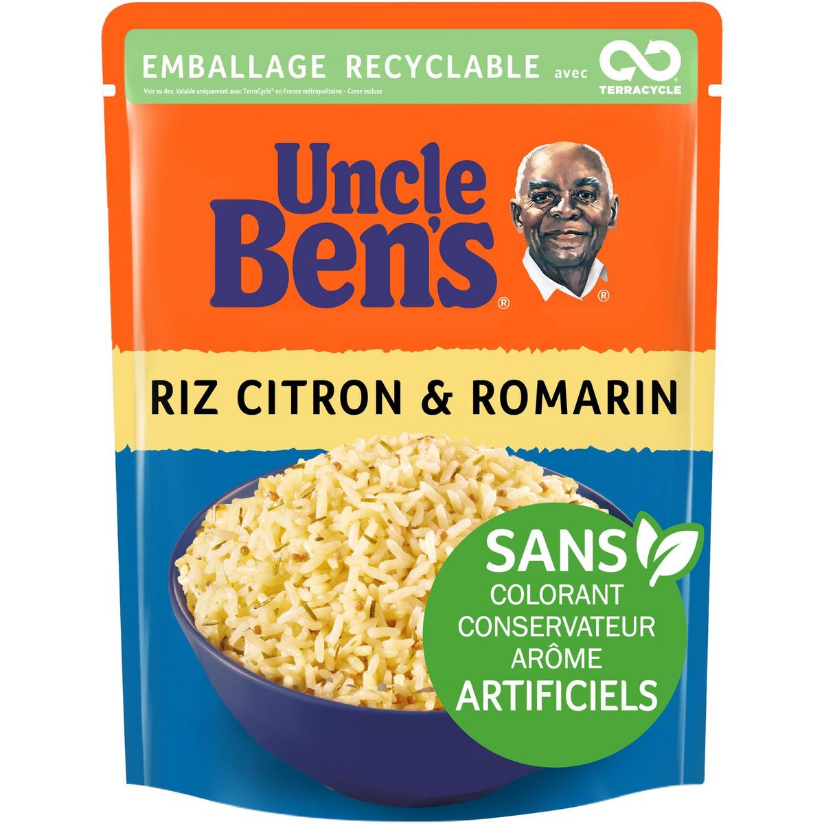BEN'S ORIGINAL Riz citron et romarin sans colorant ni conservateur 250g