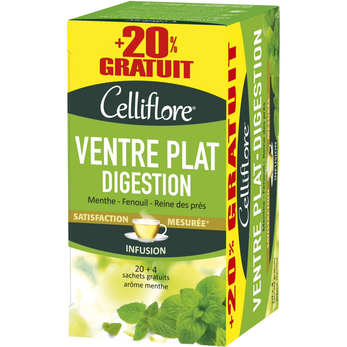 CELLIFLORE celliflore infusion ventre plat sachet x24 dont 20%offert36g