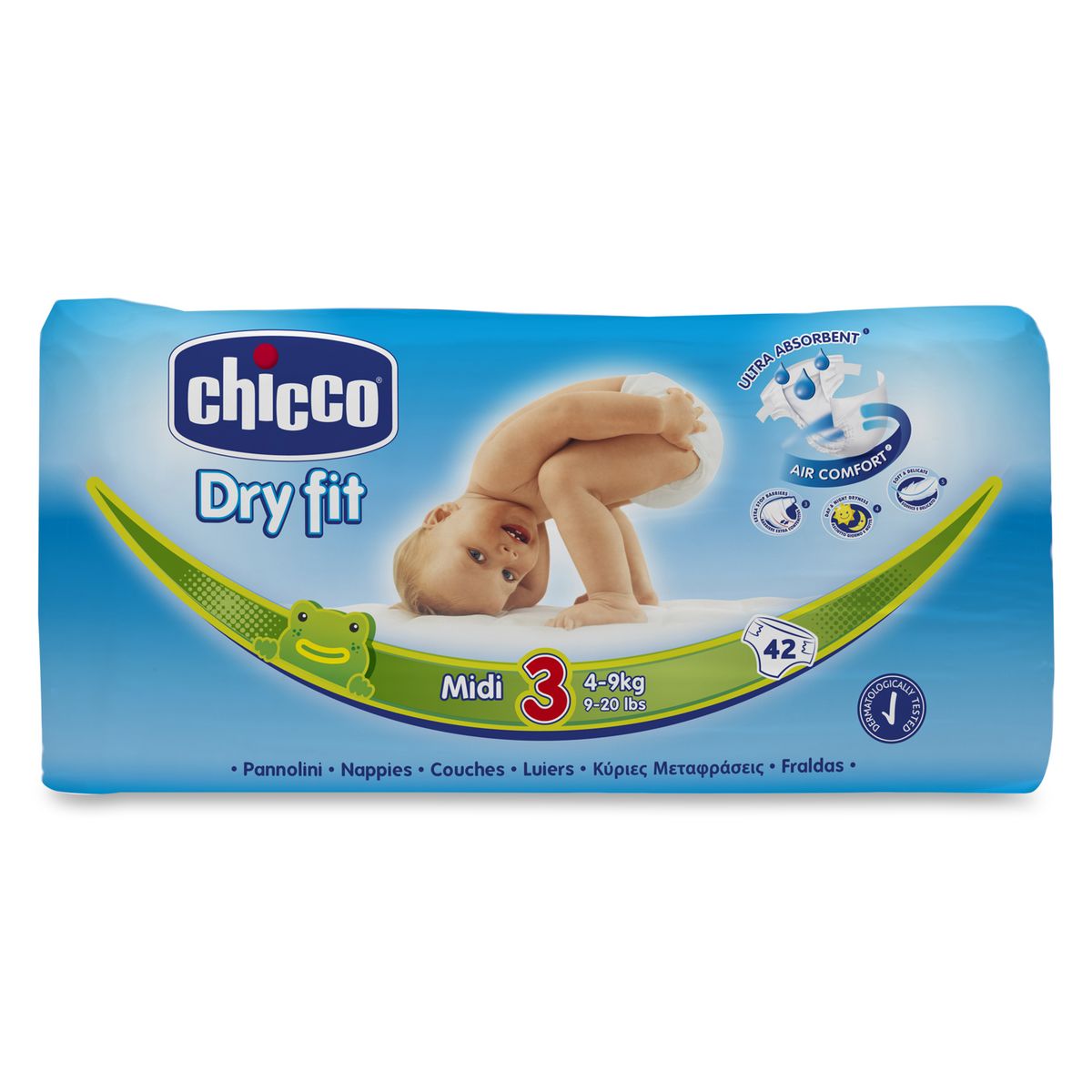 CHICCO Dry fit couches taille 3 (4-9kg) 42 couches