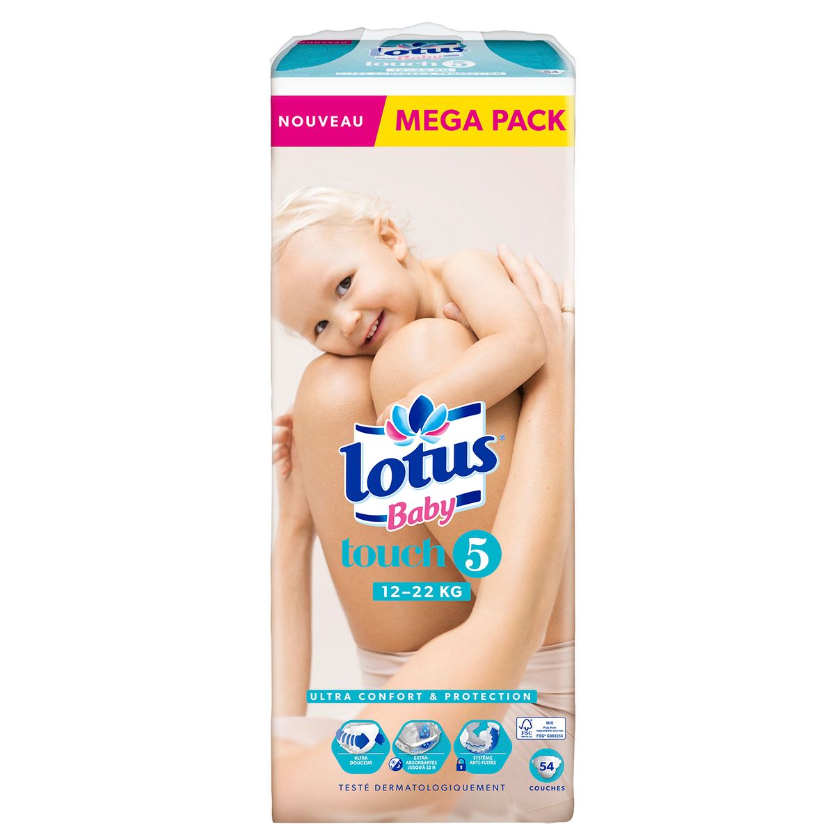 LOTUS Lotus baby touch change 12/22kg x54 taille 5 méga pack