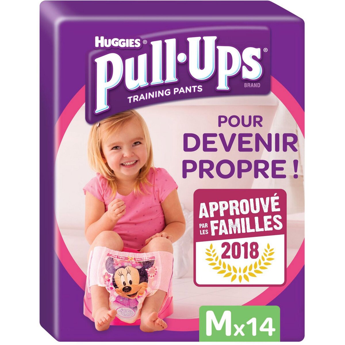 HUGGIES Pull-Ups culottes d'apprentissage filles taille 5 (11-18kg) 14  culottes pas cher 