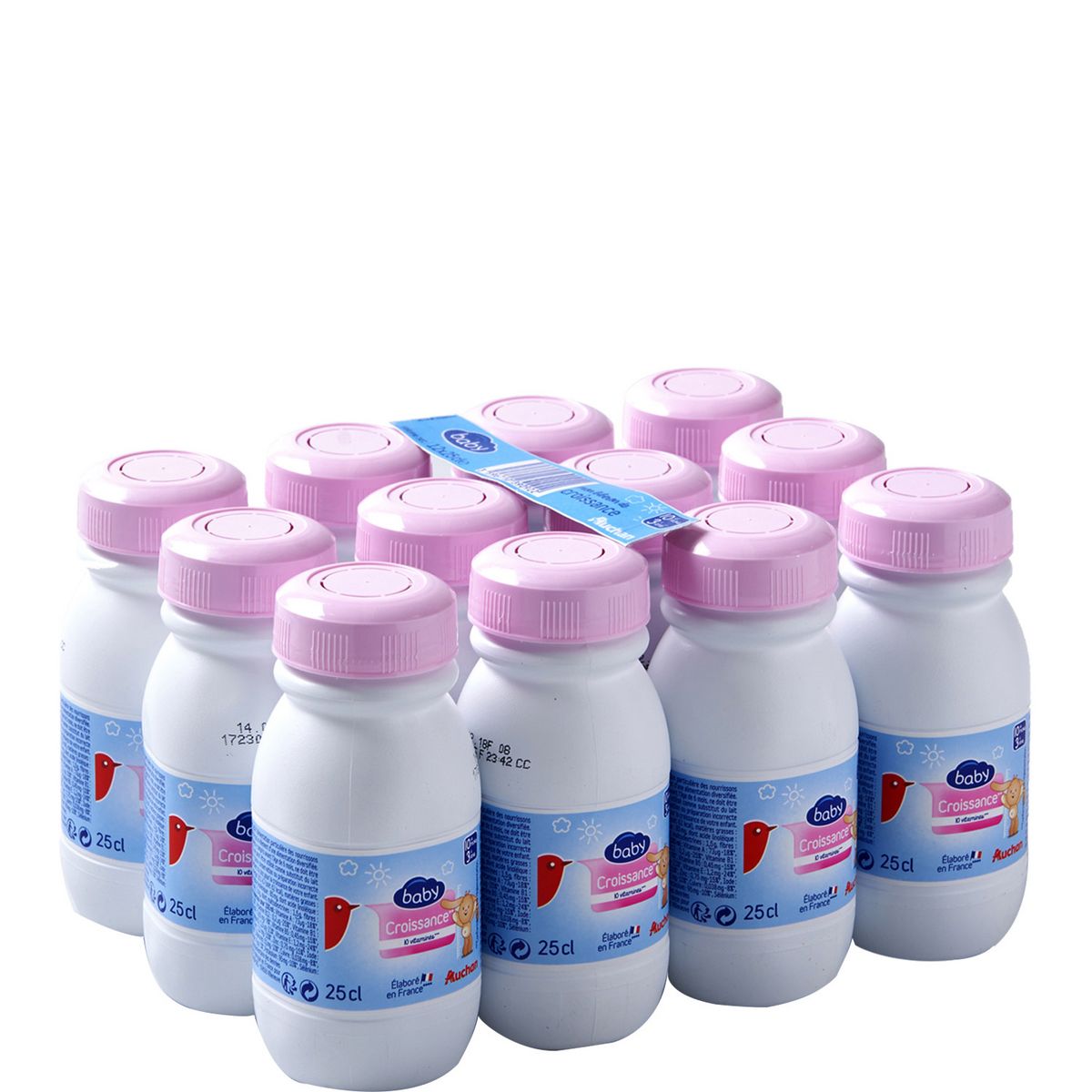 AUCHAN BABY Lait de croissance liquide dès 10 mois 12x25cl